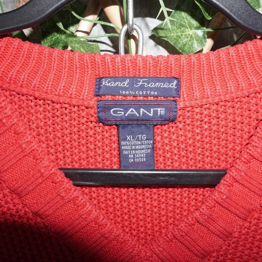 Gant XL - Vintage Y2K GANT hand framed knit 90s embroider sweater Size US XL / EU 56 / 4 - 3 Thumbnail