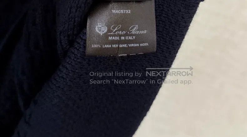 Loro Piana Loro Piana 12 Micron Ultrafine Merino Wool Thick Twist Kni Size US L / EU 52-54 / 3 - 7 Thumbnail