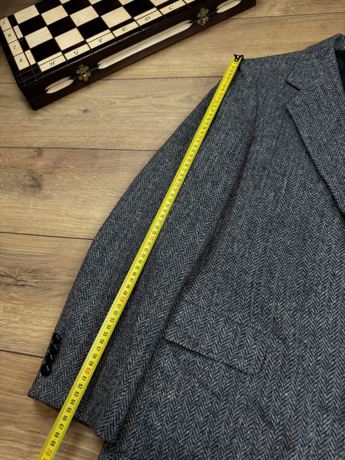 Harris Tweed Vintage wool blazer Harris Tweed original luxury item Size 46L - 6 Thumbnail