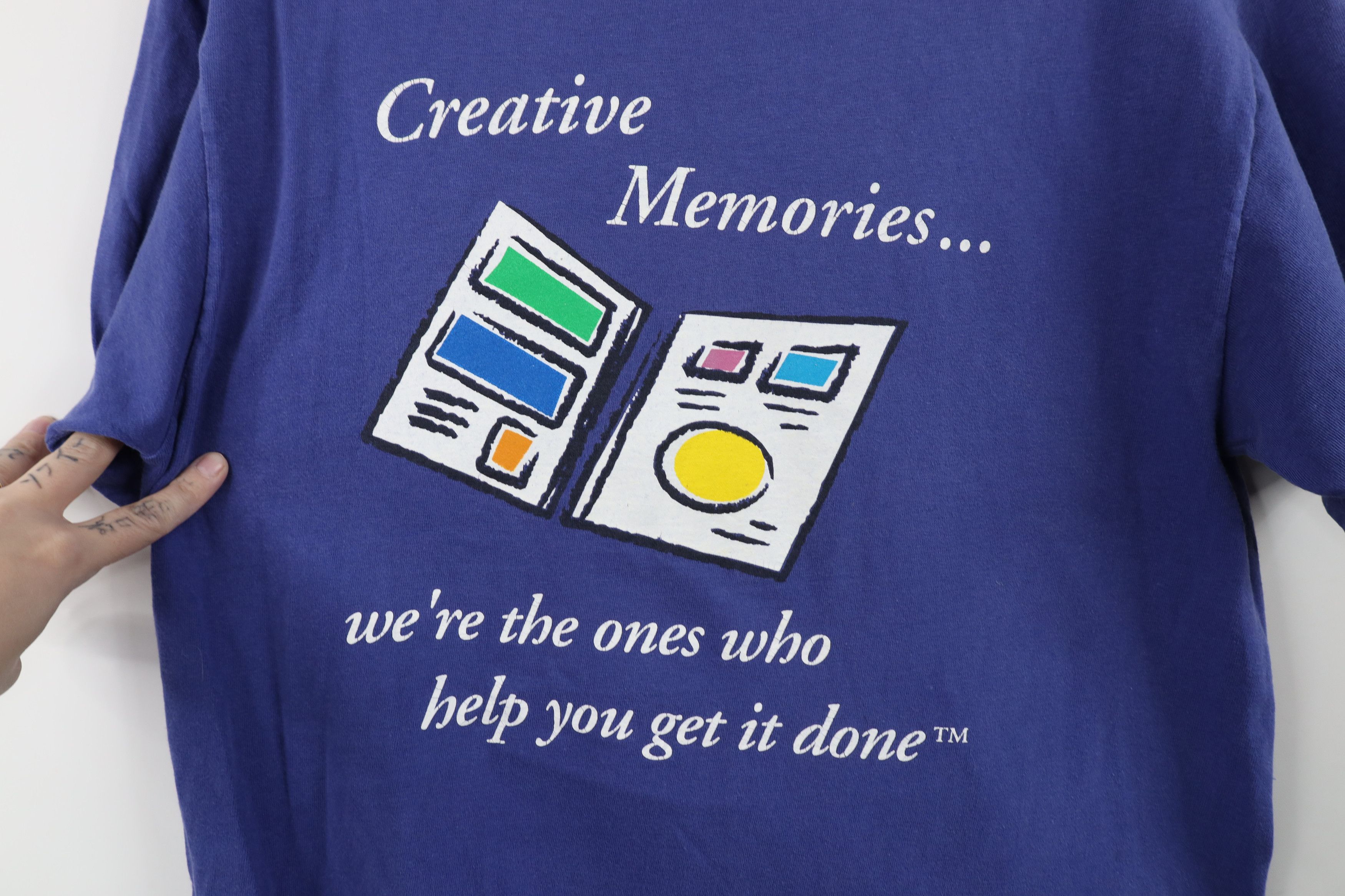 Hanes Vintage 90s Creative Memories Scrapbook Photo Album T-Shirt Size M / US 6-8 / IT 42-44 - 10 Thumbnail
