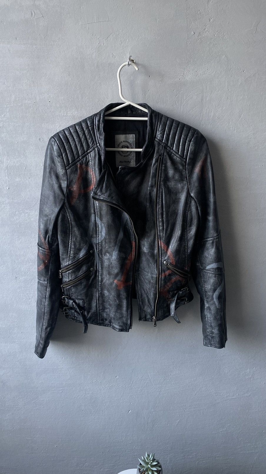 image of Blue Monkey Woman’S Leather Jacket S in Black, Women's (Size Small)