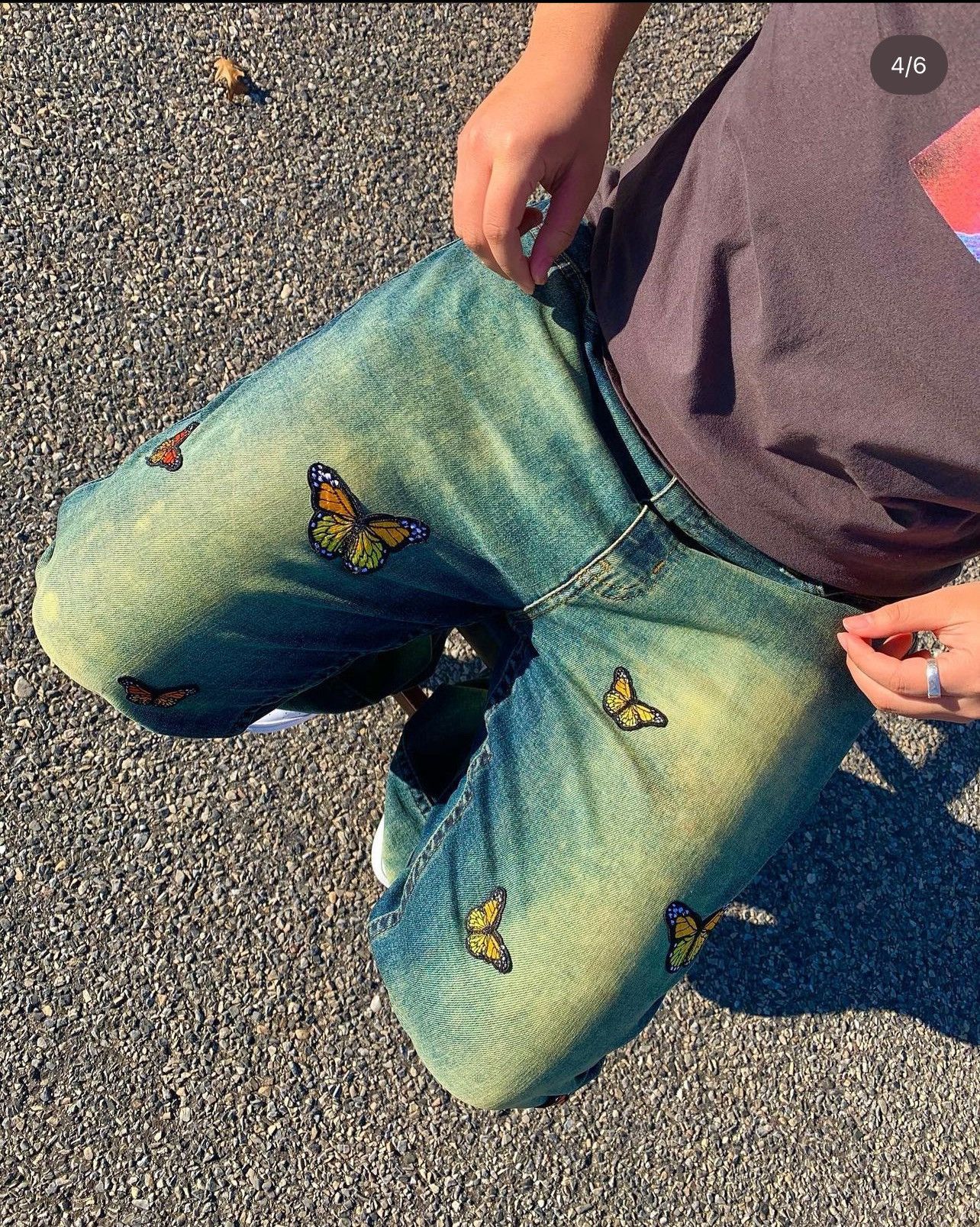 Vintage REWORKED BUTTERFLY DENIM Size US 32 / EU 48 - 3 Thumbnail