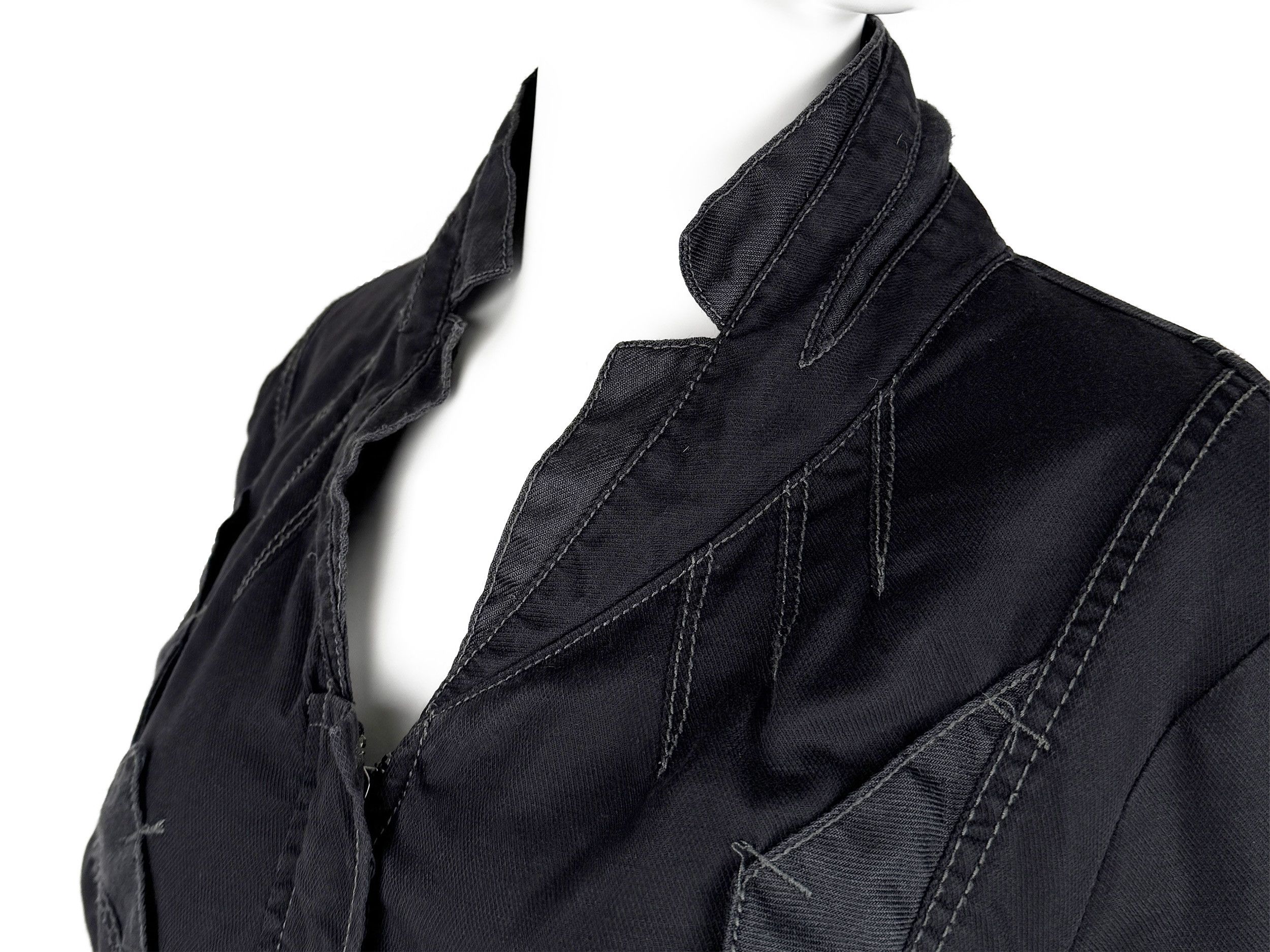 Japanese Brand Et Compagnie Deconstructed Patchwork Zip Cotton Jacket Vtg Size S / US 4 / IT 40 - 7 Thumbnail