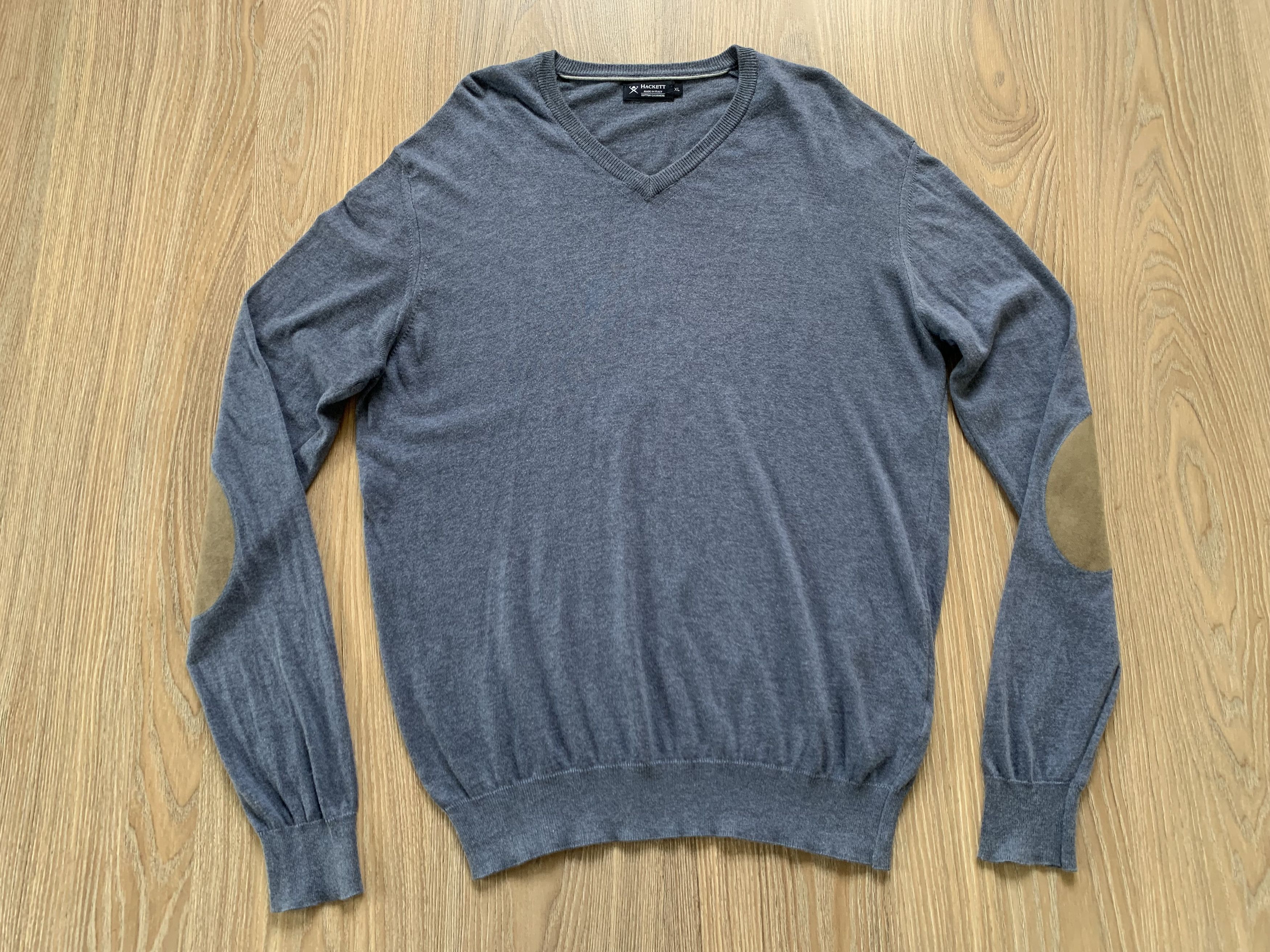 Hackett Hackett London Mens Cotton Cashmere V Neck Jumper Sweater Size US XL / EU 56 / 4 - 2 Thumbnail
