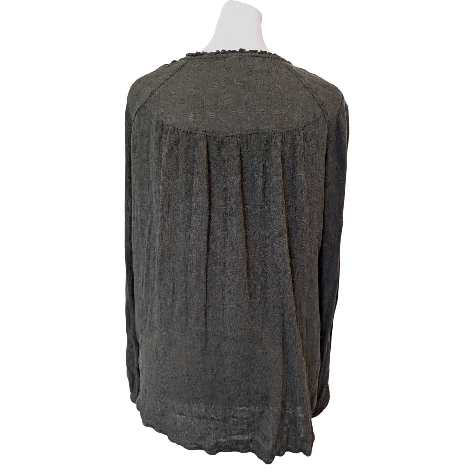 Other Gentle Fawn Emma Green Peasant Textured Blouse XS Size XS / US 0-2 / IT 36-38 - 6 Thumbnail