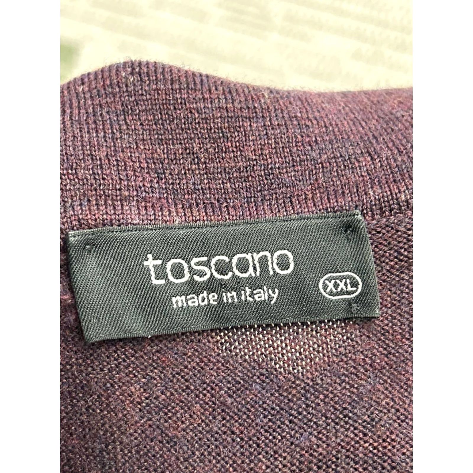 Vintage Toscano Polo Sweater Mens XXL Purple Relaxed Fit Tight Knit Ribbed Long Sleeve Shirt? Size US XXL / EU 58 / 5 - 5 Thumbnail