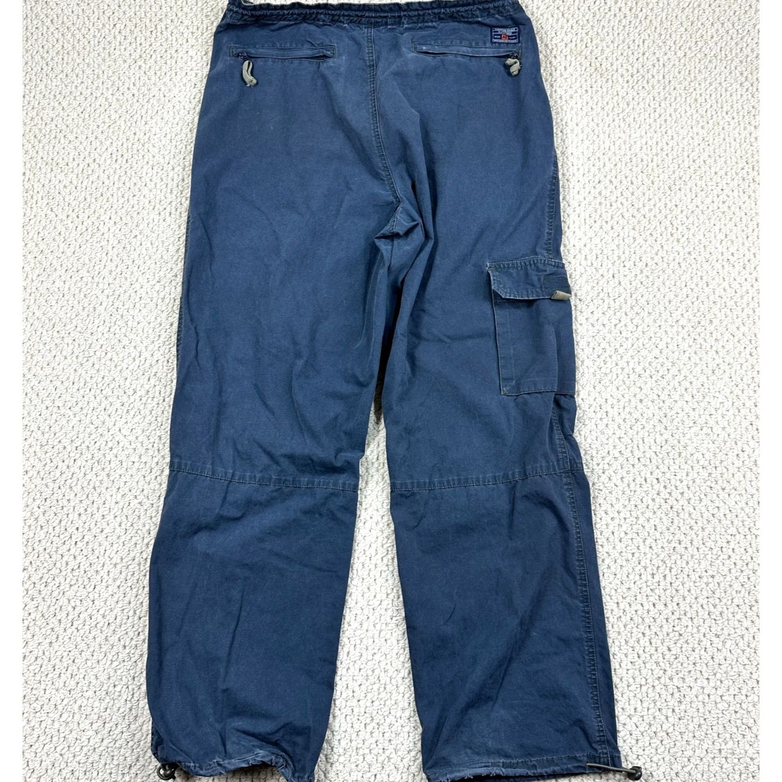 American Eagle Outfitters VINTAGE American Eagle Pants Mens 34x33 Navy Cargo Military Baggy Skater Y2K 90s Size US 34 / EU 50 - 2 Thumbnail