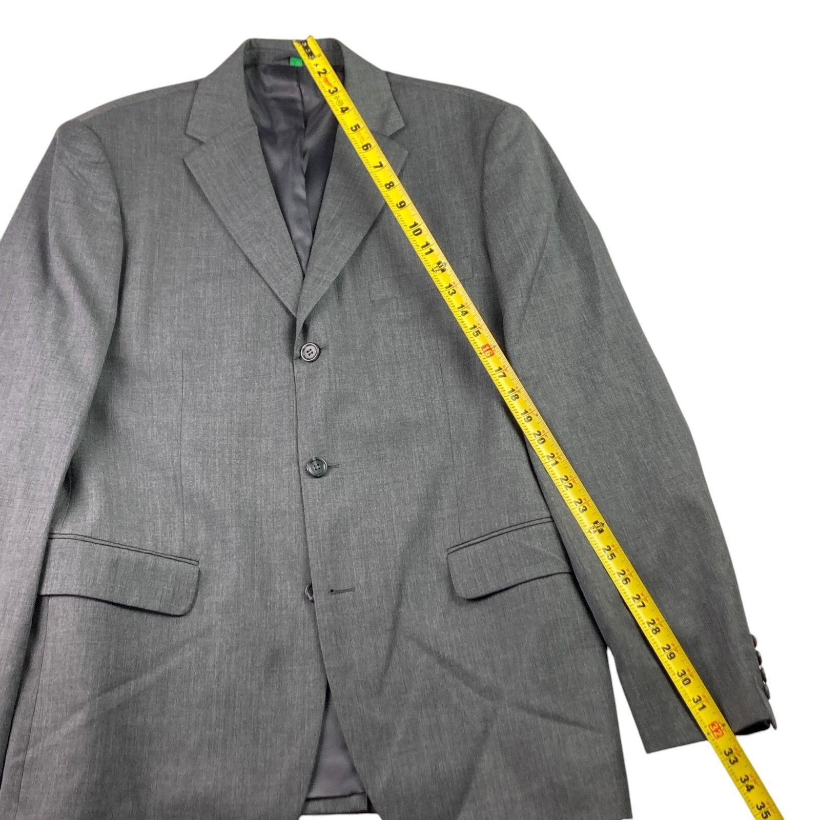 United Colors Of Benetton United Colors of Benetton Men’s 3-Button Suit Gray • US 42 L Size 42L - 9 Thumbnail