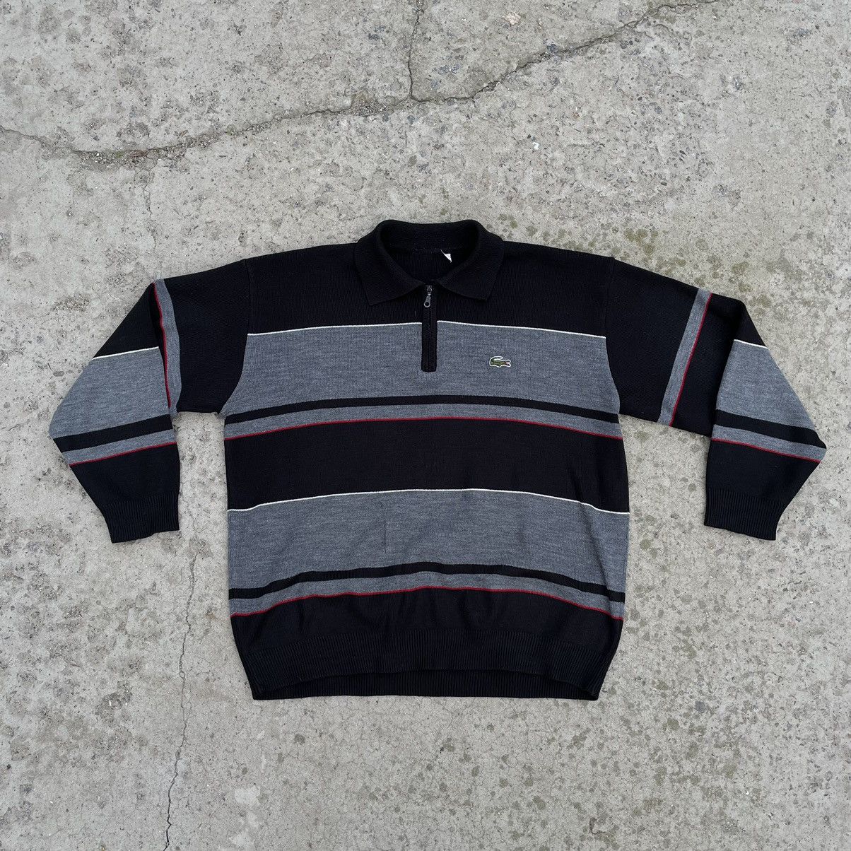 Lacoste Vintage Lacoste Sweater Zip 1/4 90s Y2K Style USA Size US L / EU 52-54 / 3 - 1 Thumbnail