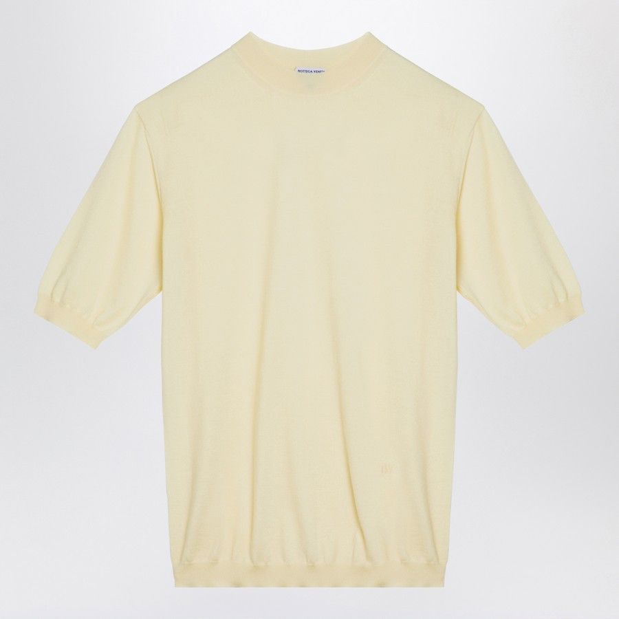 o1d2blof0824 Crew-neck Sweater in Light Yellow