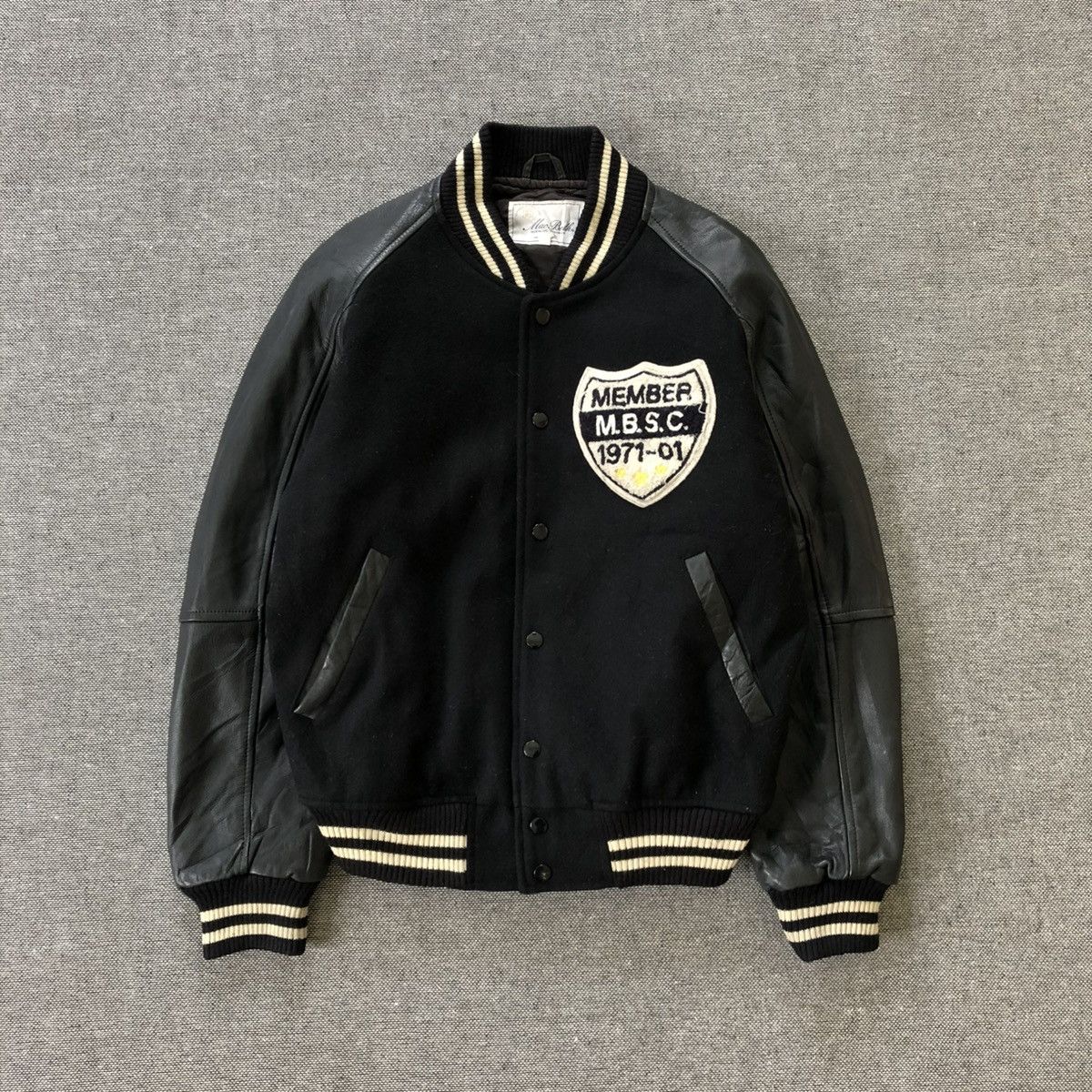 Macbeth MACBETH Nice Back Design Wool Leather Sleeve Varsity Jacket Size US M / EU 48-50 / 2 - 1 Thumbnail