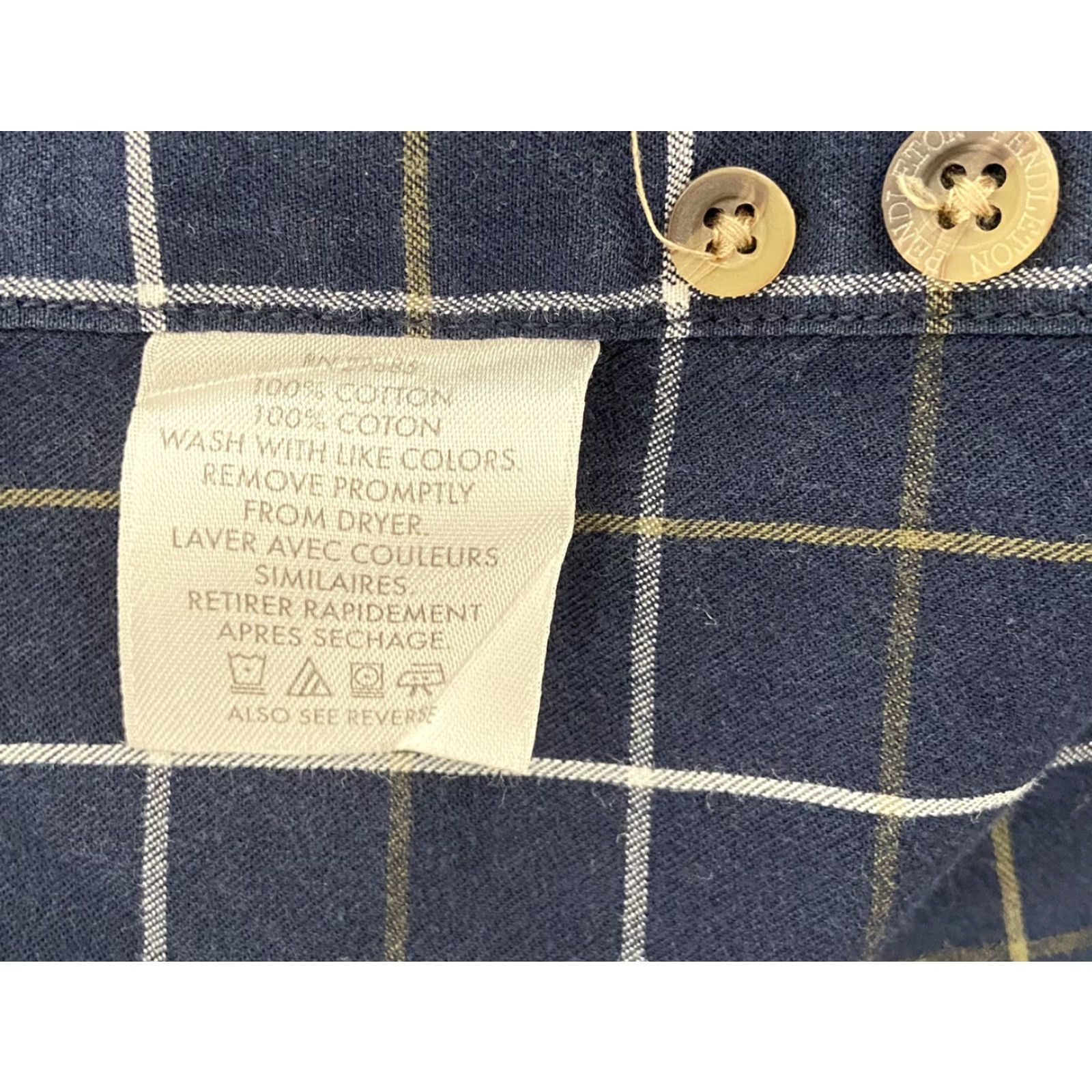 Pendleton Pendleton Shirt Adult Large Blue Check Long Sleeve Button Up Pocket Cotton Men L Vintage Size US L / EU 52-54 / 3 - 7 Thumbnail