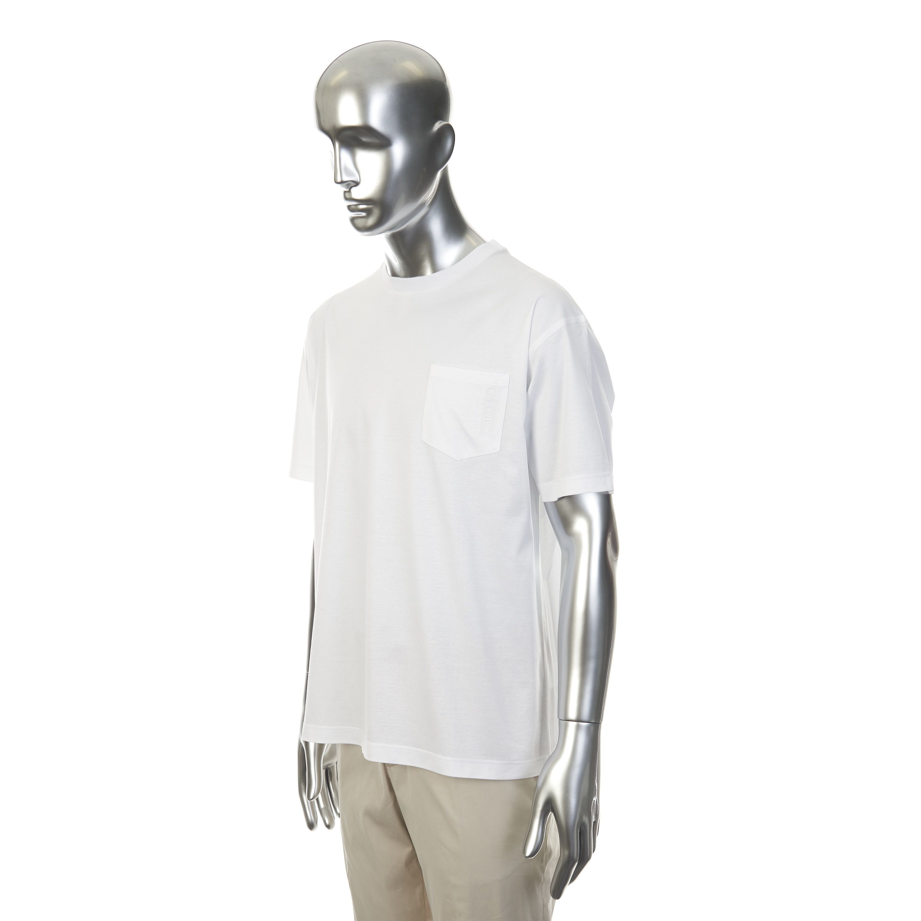 Zilli White Zilli Chest Pocket Cotton T-Shirt Size US M / EU 48-50 / 2 - 2 Thumbnail