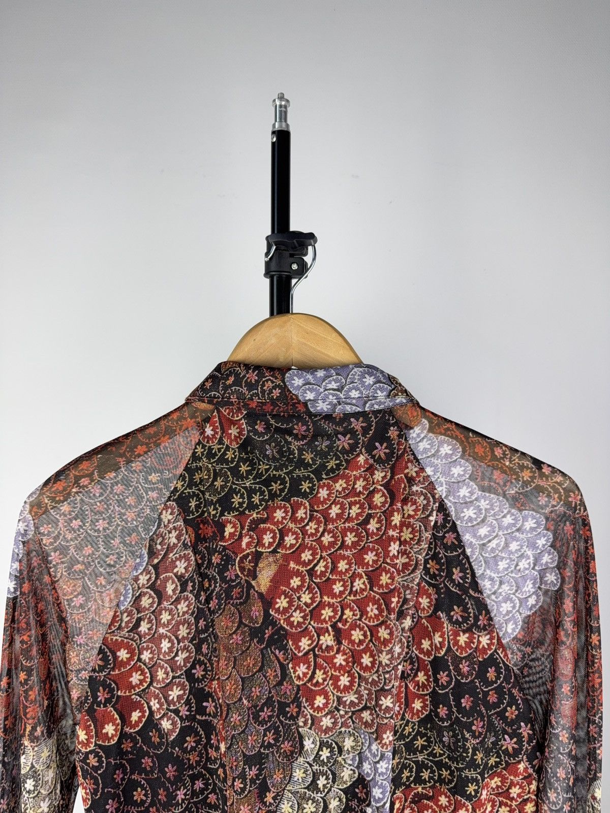 Desigual × Vintage Desigual Womens Mesh Shirt Blouse JPG Style Rare Y2K Size L / US 10 / IT 46 - 5 Thumbnail