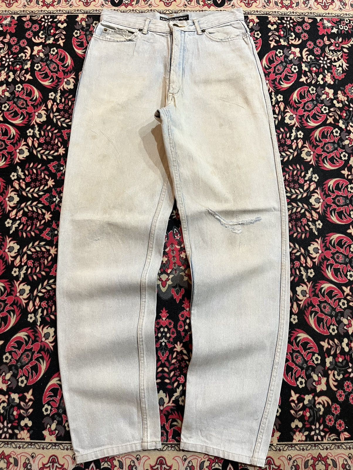 Katharine Hamnett London Katharine Hamnett London High Rise Light Blue Barrel Jeans Size 28" / US 6 / IT 42 - 1 Thumbnail