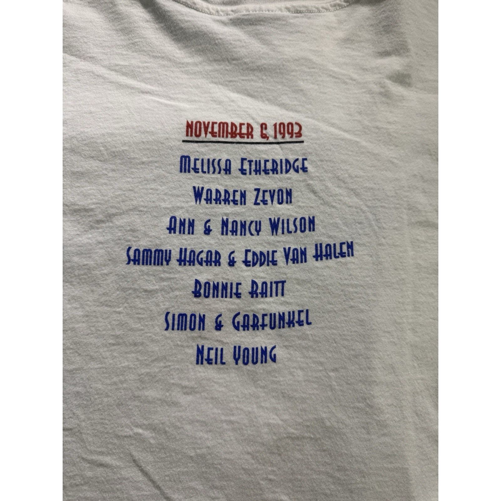 Hanes VTG 90s Bridge School Benefit Concert XL T-Shirt Neil Young Size US XL / EU 56 / 4 - 7 Thumbnail