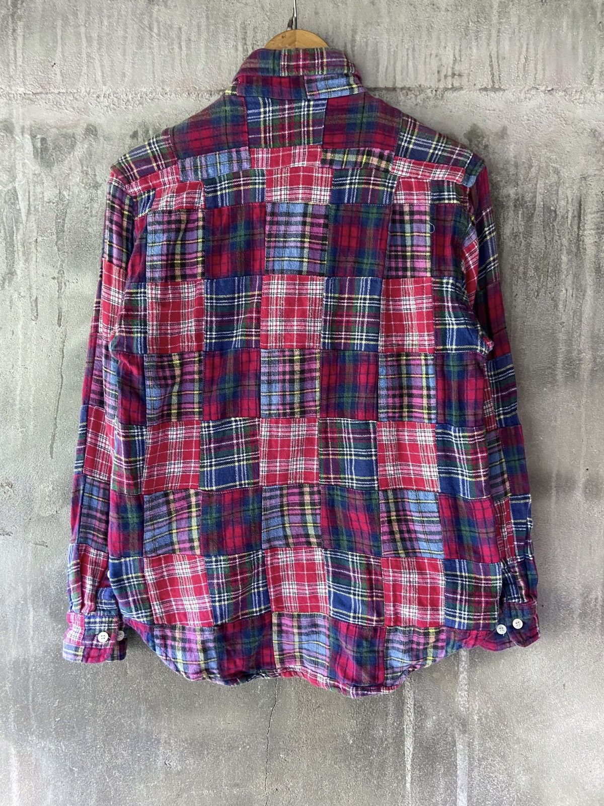 Japanese Brand T.T.U SMOOTH AND COMFORTABLE PATCHWORK BUTTON DOWN SHIRT Size US S / EU 44-46 / 1 - 2 Thumbnail