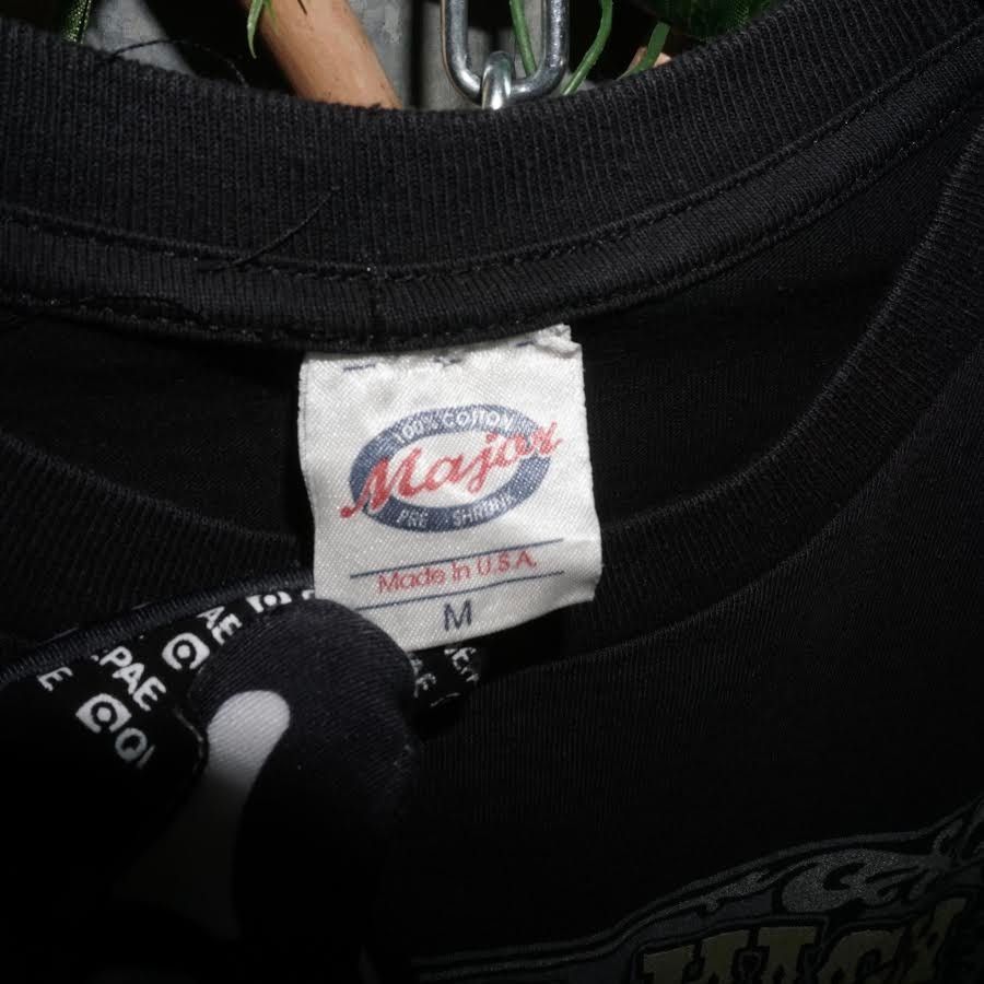 Vintage M - Vintage / Y2K 2000's Front Print Smoking Skull Poker Tee Size US M / EU 48-50 / 2 - 3 Thumbnail
