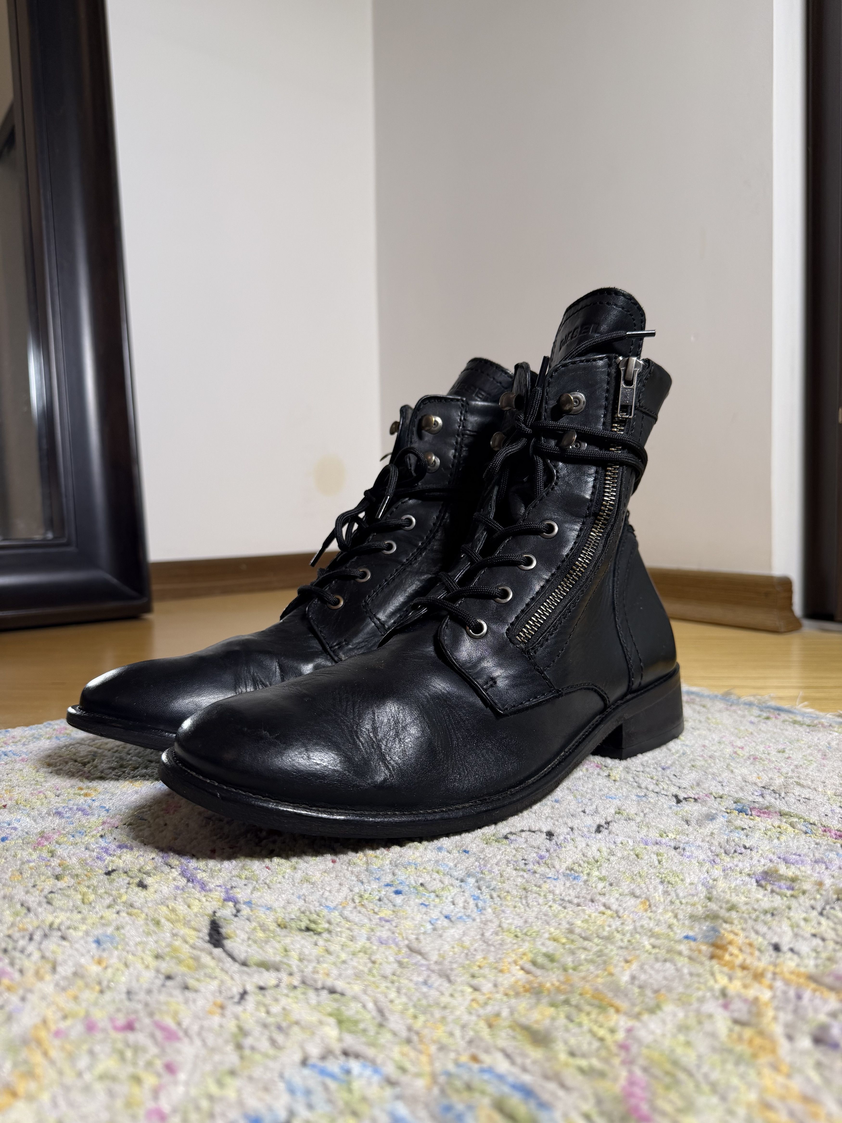Diesel Diesel The Pit Black Boots Size US 12 / EU 45 - 1 Thumbnail