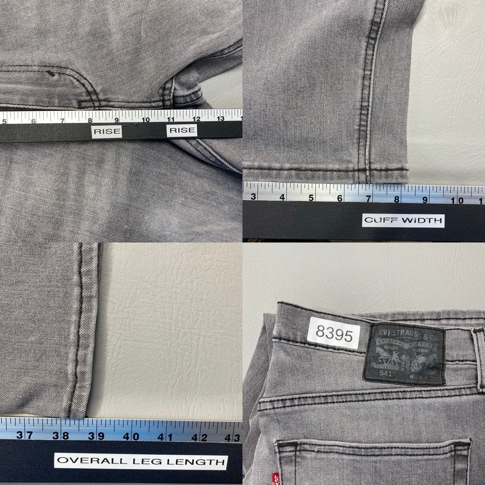 Levi's VINTAGE: Levi's 541 Jeans Mens 34x30 Grey Denim Athletic Taper Fit Distressed 8395 Size US 34 / EU 50 - 8 Thumbnail