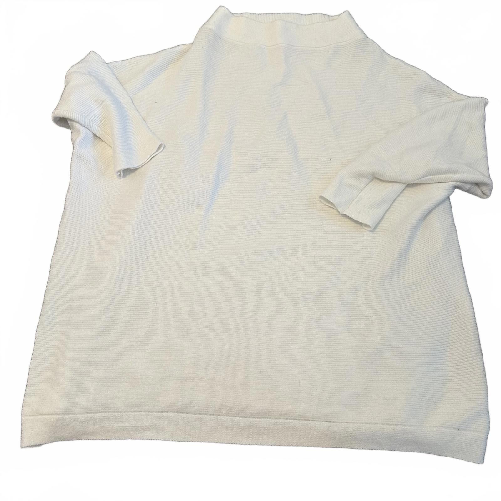 Designer Cozy Cream Mock-Neck Sweater - Size XL Size XL / US 12-14 / IT 48-50 - 1 Thumbnail