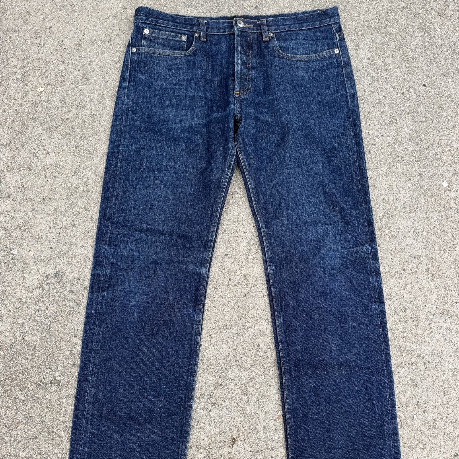 A.P.C. APC Petite Standard Dark Wash Selvedge Denim Jeans Sz 33 Size US 33 - 2 Thumbnail