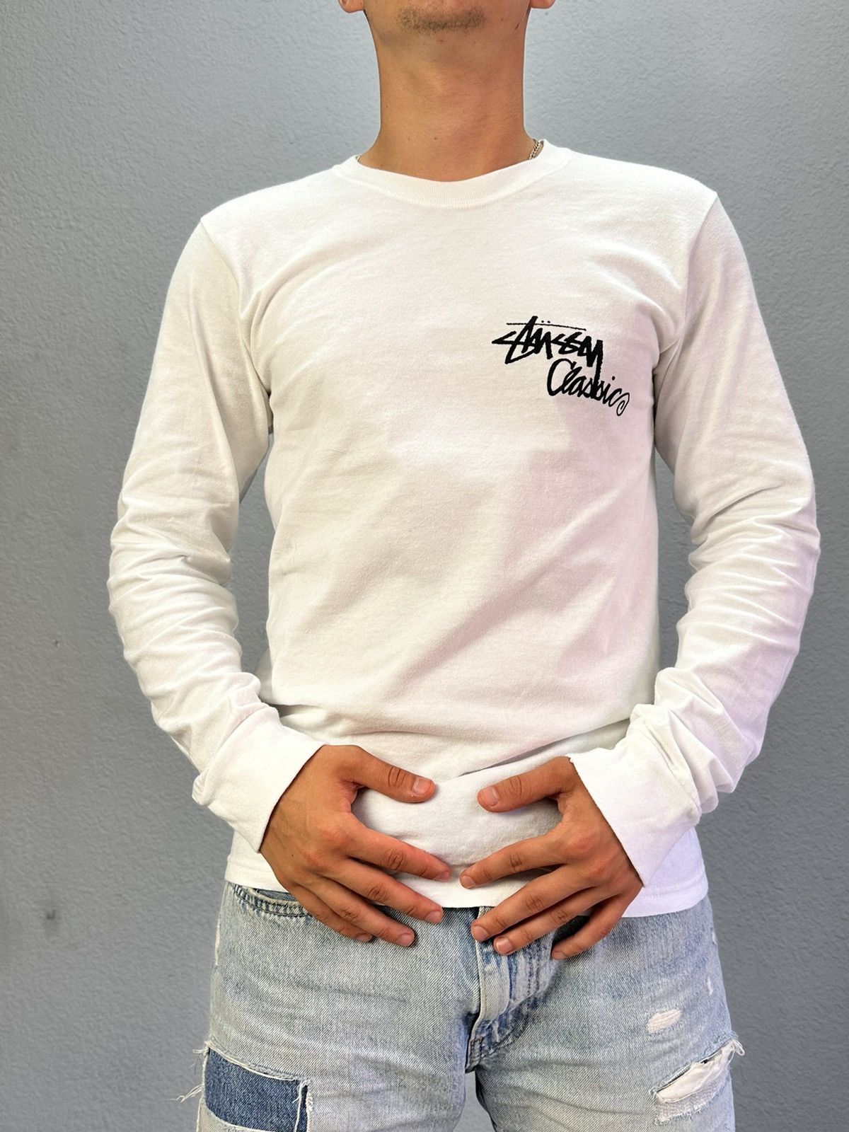Japanese Brand × Stussy × Vintage Vintage Stussy Longsleeve Y2K streetwear sk8 faded tee Size US S / EU 44-46 / 1 - 3 Thumbnail