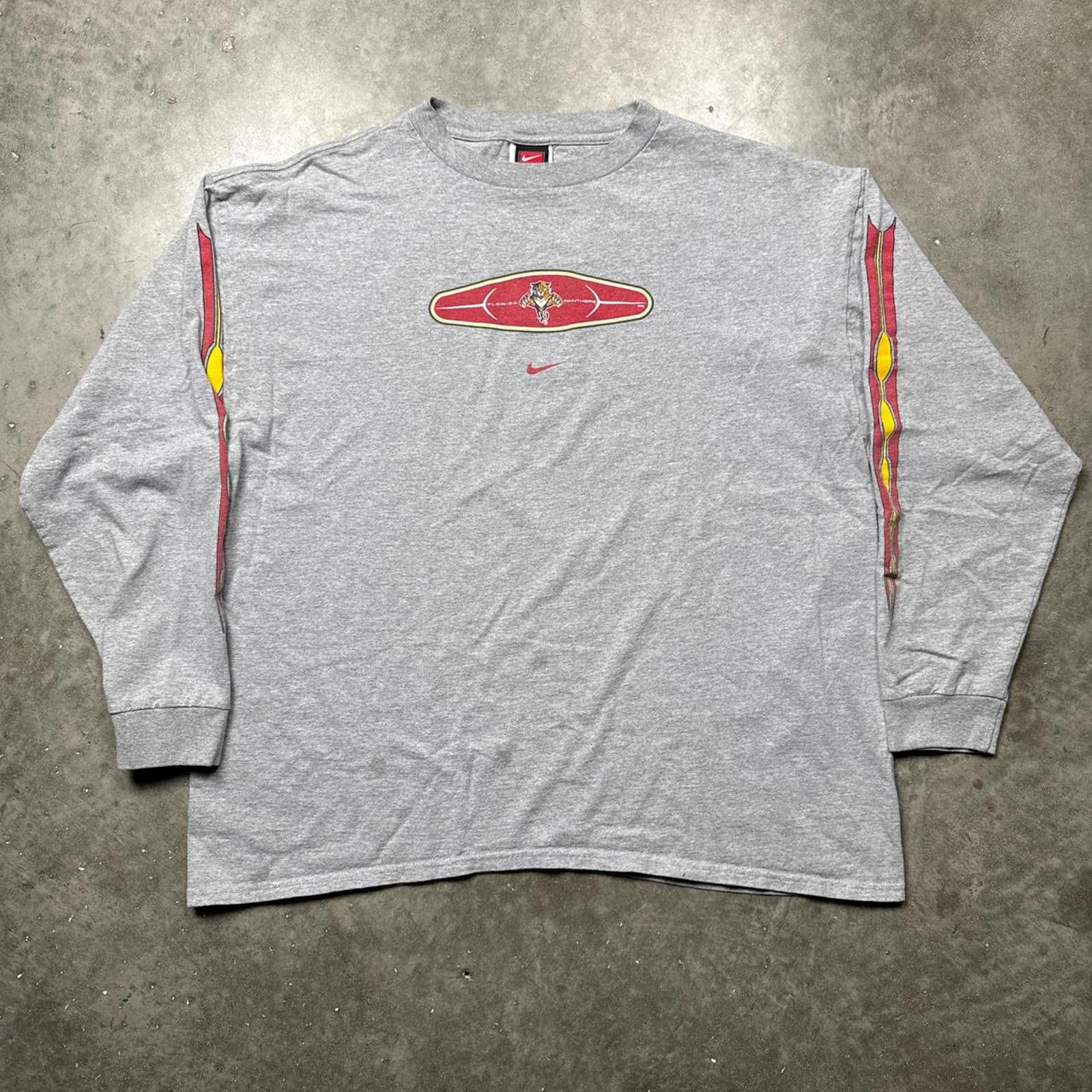 Nike Florida Panthers Vintage Y2k Graphic Long Sleeve T-Shirt Size US L / EU 52-54 / 3 - 1 Thumbnail