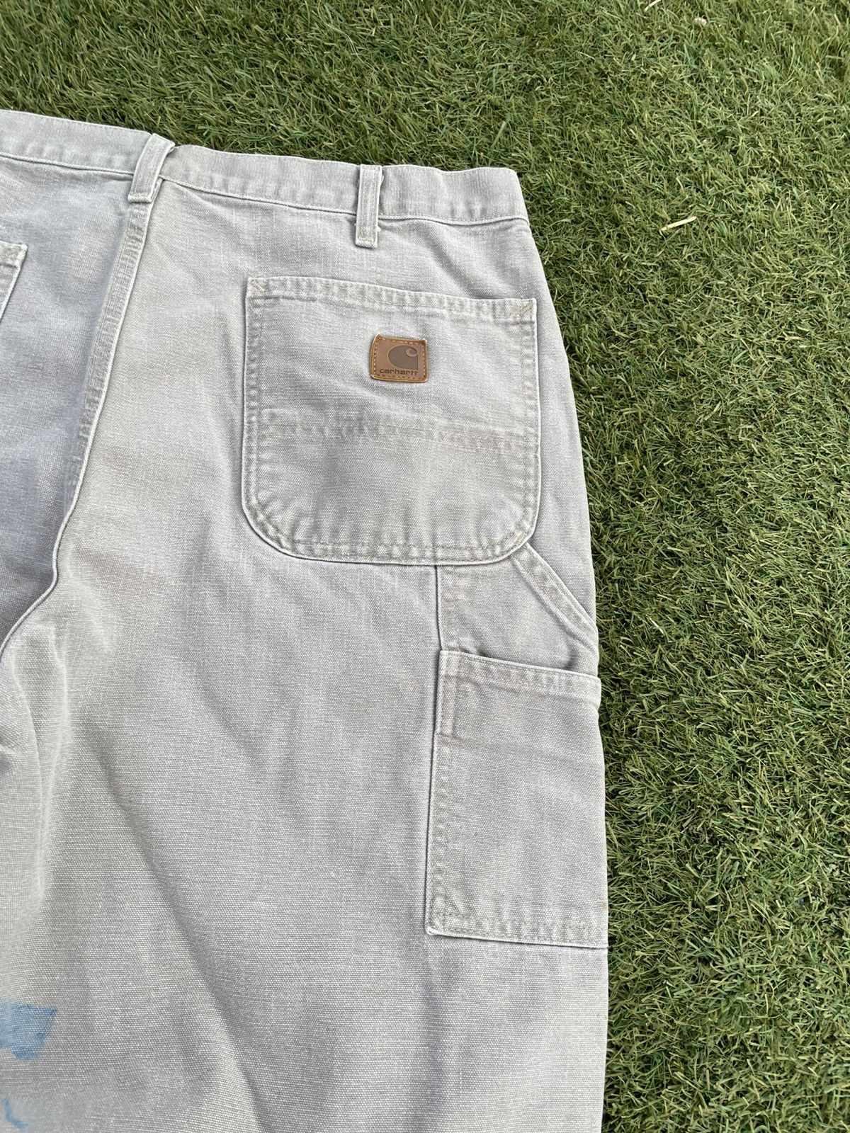 Carhartt Carhartt Mens Carpenter Work Pants 36x36 Gray Canvas B11 DES Size US 36 / EU 52 - 7 Thumbnail