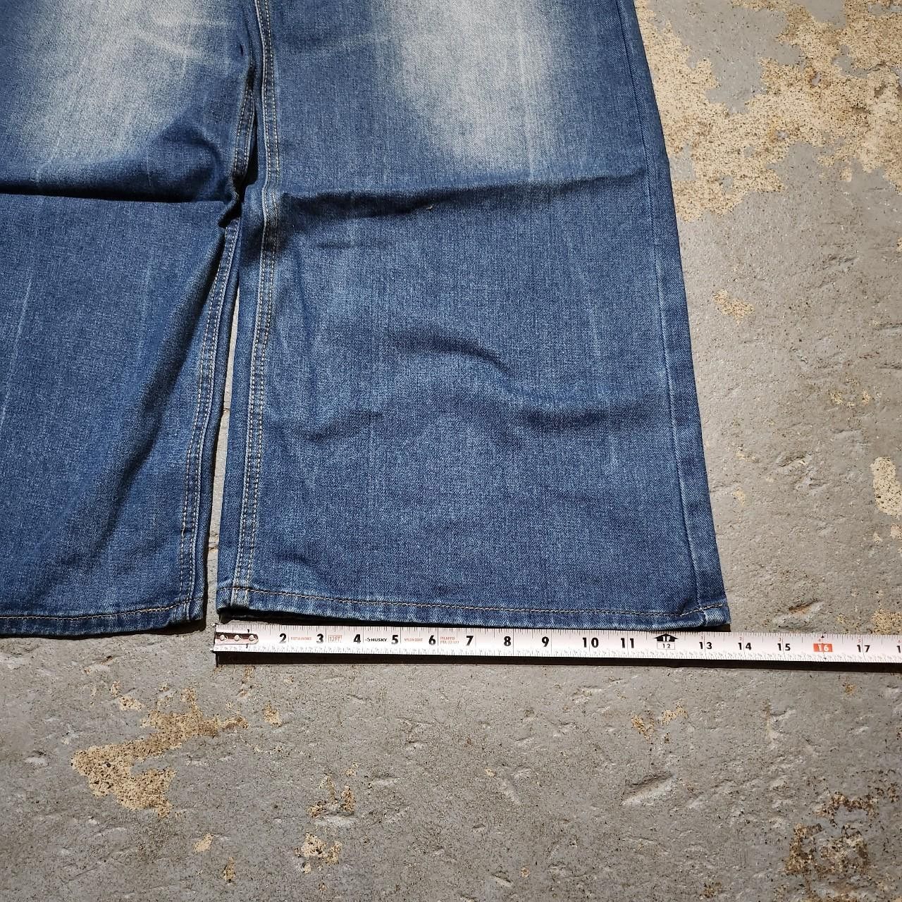 Japanese Brand Faded blue baggy jeans wide leg loose fit y2k styke Size US 32 / EU 48 - 4 Thumbnail