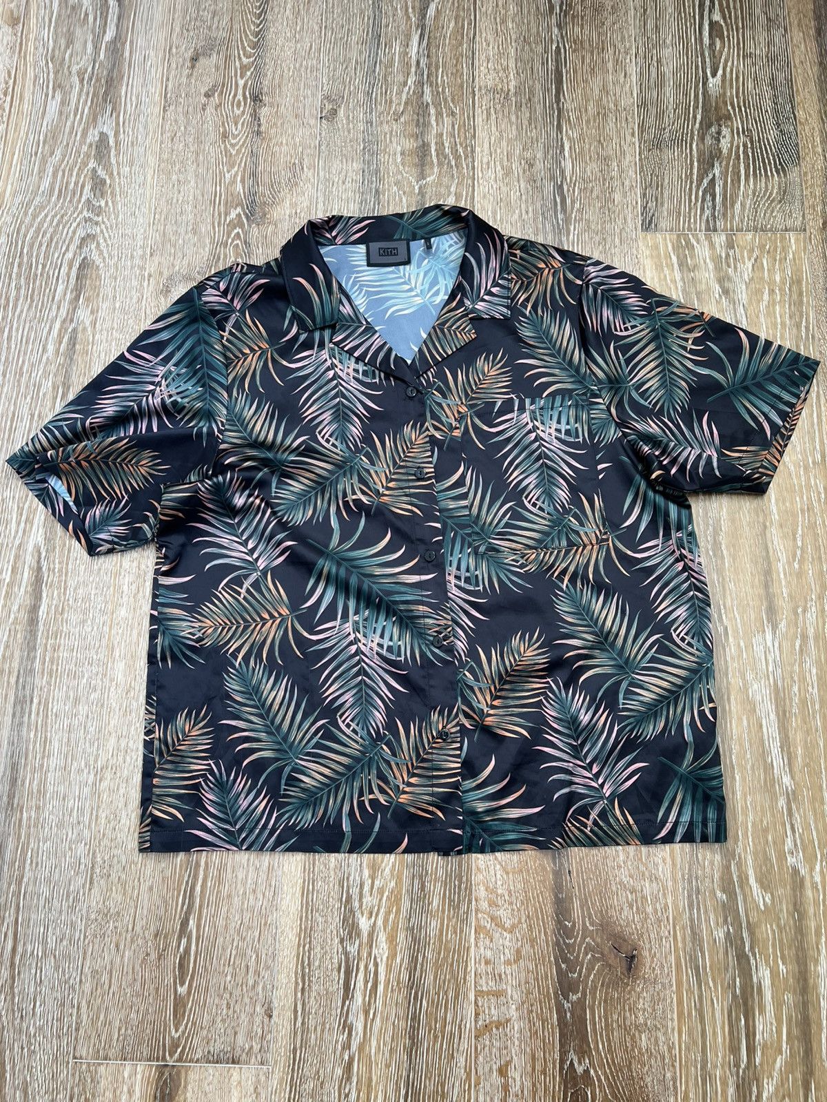 Kith KITH Carla Shirt Leaf Print black palm Size L / US 10 / IT 46 - 1 Thumbnail