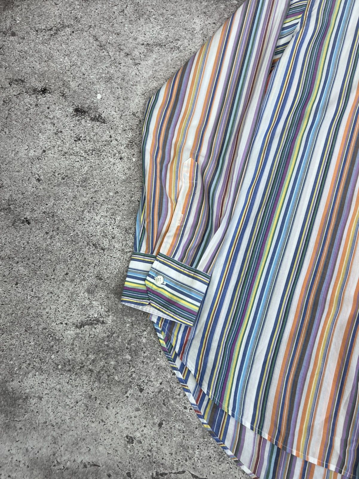 Etro Etro Striped Multicolor Shirt Button Up Long Sleeve Size US XL / EU 56 / 4 - 8 Thumbnail