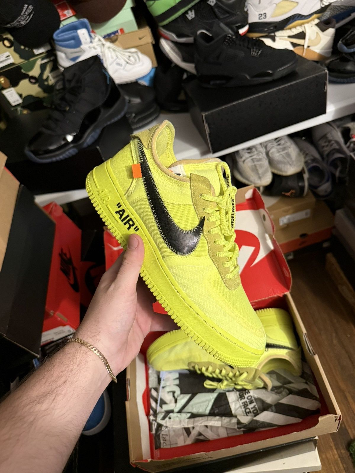 Nike × Off-White Nike off white airforce volt sz 10 Size US 10 / EU 43 - 1 Thumbnail