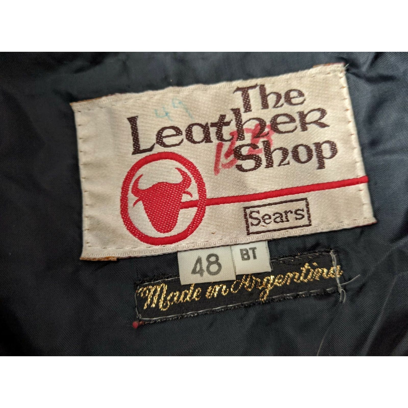 Sears VINTAGE Sears 48 SLIM Black Leather Jacket Cafe Racer Motorcycle Hipster Men Jacket 48 Big & Tall Leather Shop Sears Mens Size US M / EU 48-50 / 2 - 3 Thumbnail