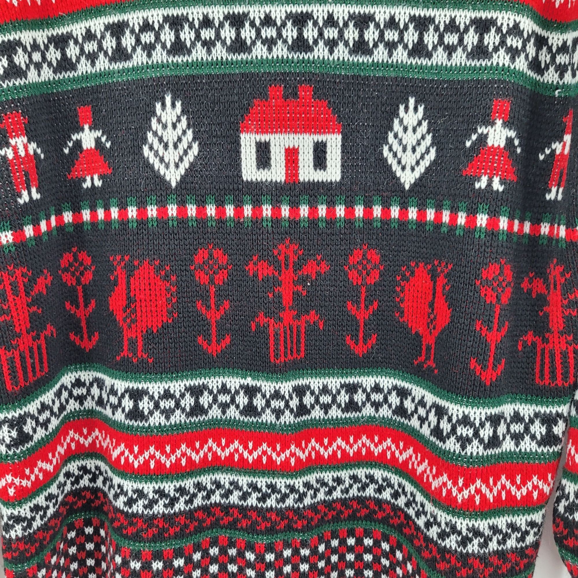 Vintage Vintage Ugly Christmas Sweater L Navy Red Argyle Non Itch Size US L / EU 52-54 / 3 - 2 Thumbnail