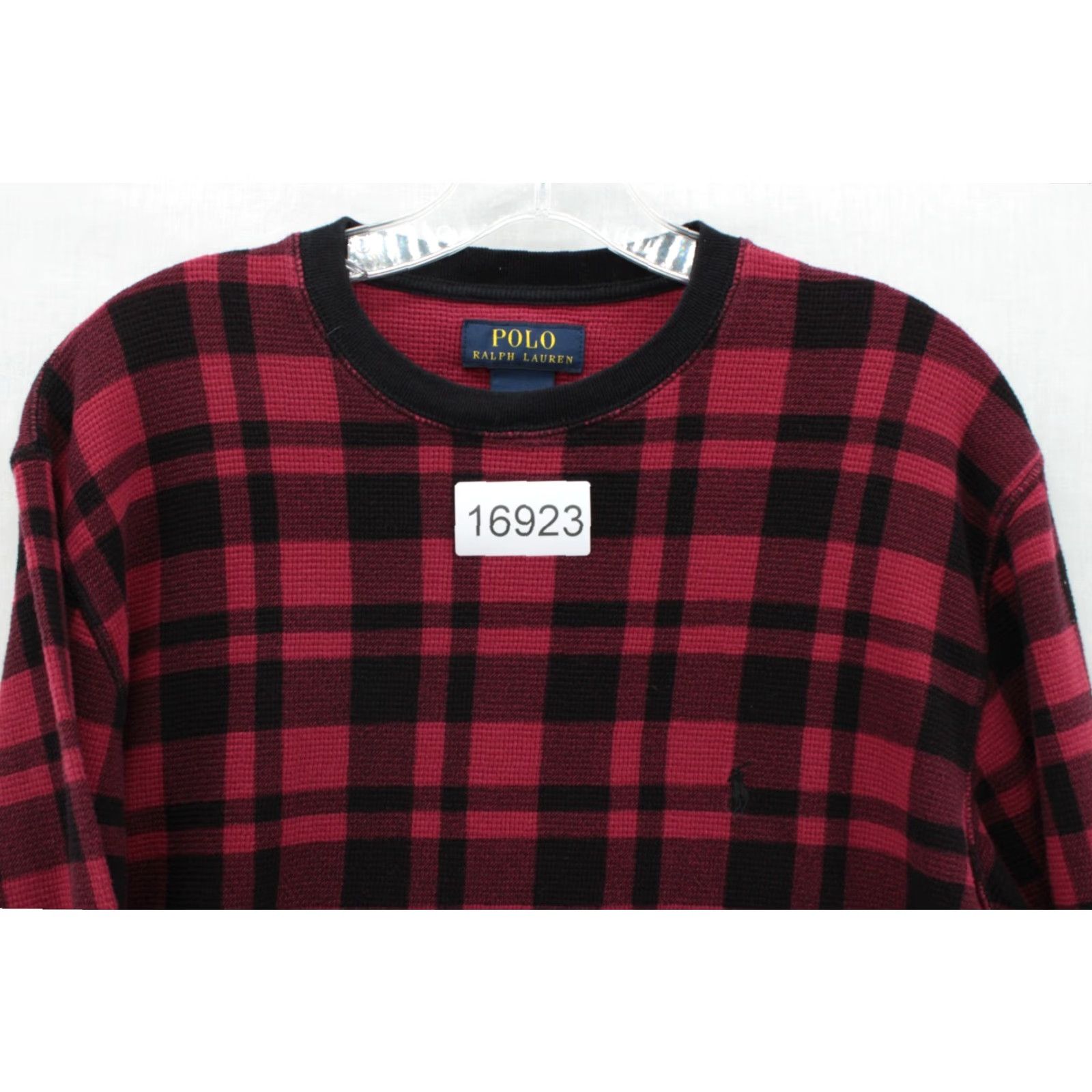 Polo Ralph Lauren Polo Ralph Lauren Pajama Shirt Mens Large Red Plaid Textured Thermal Long Sleeve Shirt Size US L / EU 52-54 / 3 - 6 Thumbnail