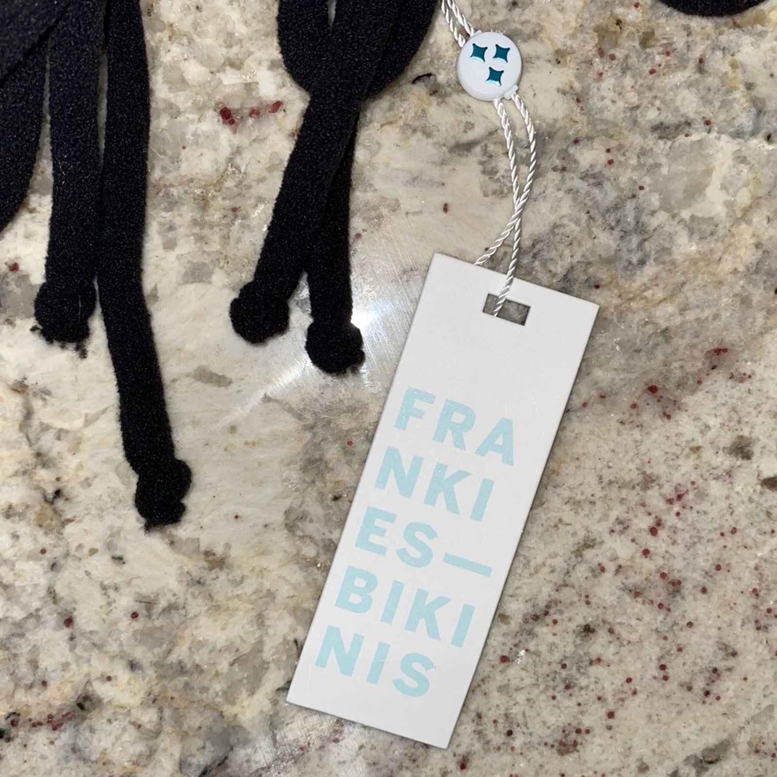 Frankie Shop NEW Frankie's Bikinis Eliza Terry Bikini Top Blk XS NWT Size XS / US 0-2 / IT 36-38 - 7 Thumbnail