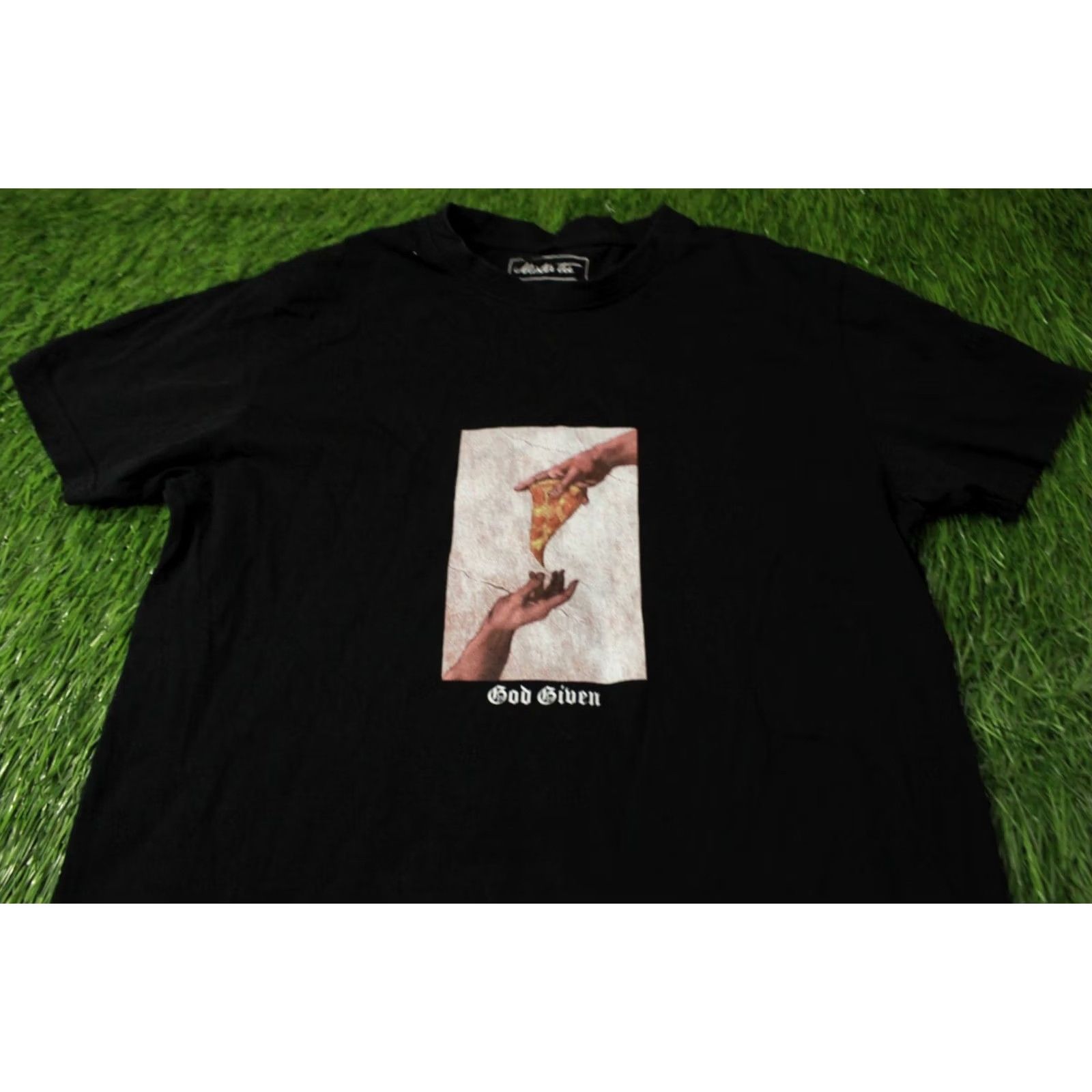 Vintage Mister Tee Shirt Men Graphical God Given 100% Cotton Short Sleeve Size M Black 2010s Size US M / EU 48-50 / 2 - 2 Thumbnail
