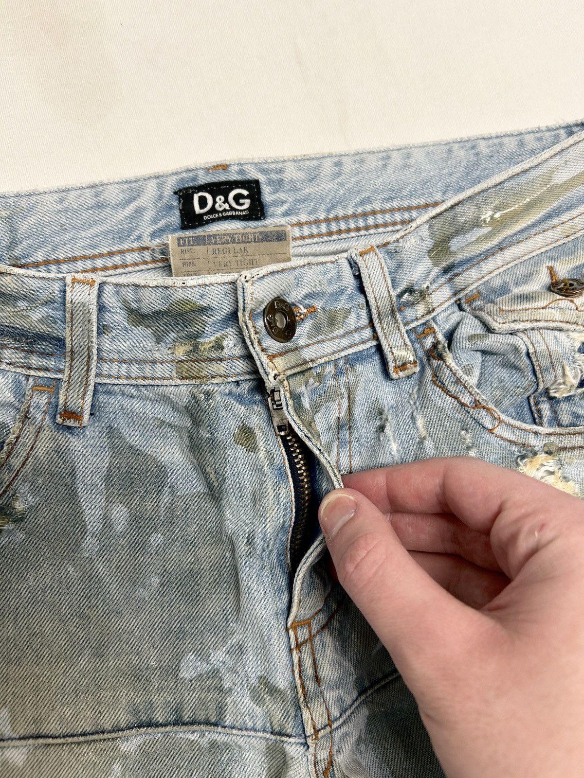 Dolce & Gabbana 2000s Audacious Waxed Denim Jeans Size US 28 / EU 44 - 5 Thumbnail