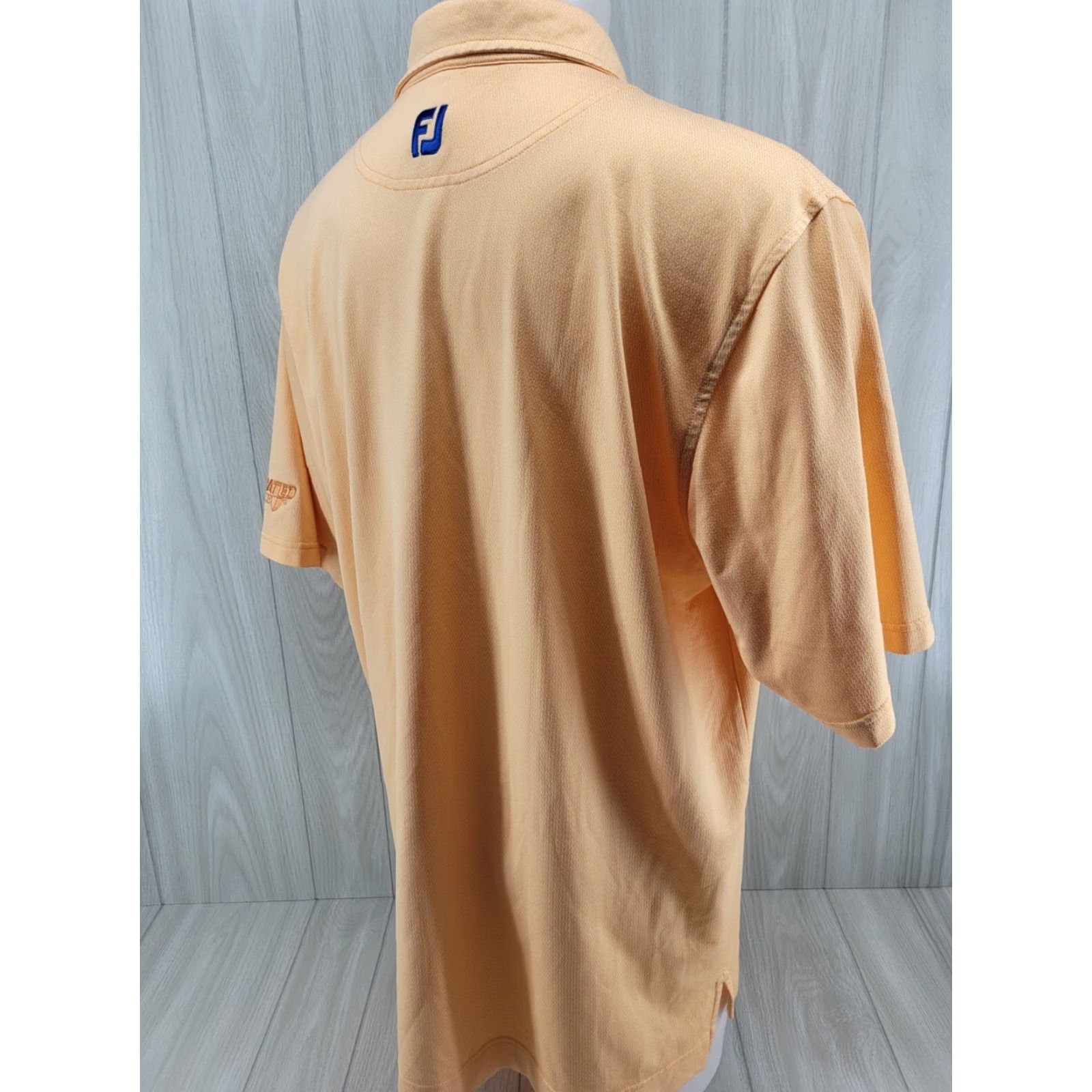 Footjoy FootJoy Polo Shirt Mens 2XL Peach Check Golf Size US XXL / EU 58 / 5 - 6 Thumbnail