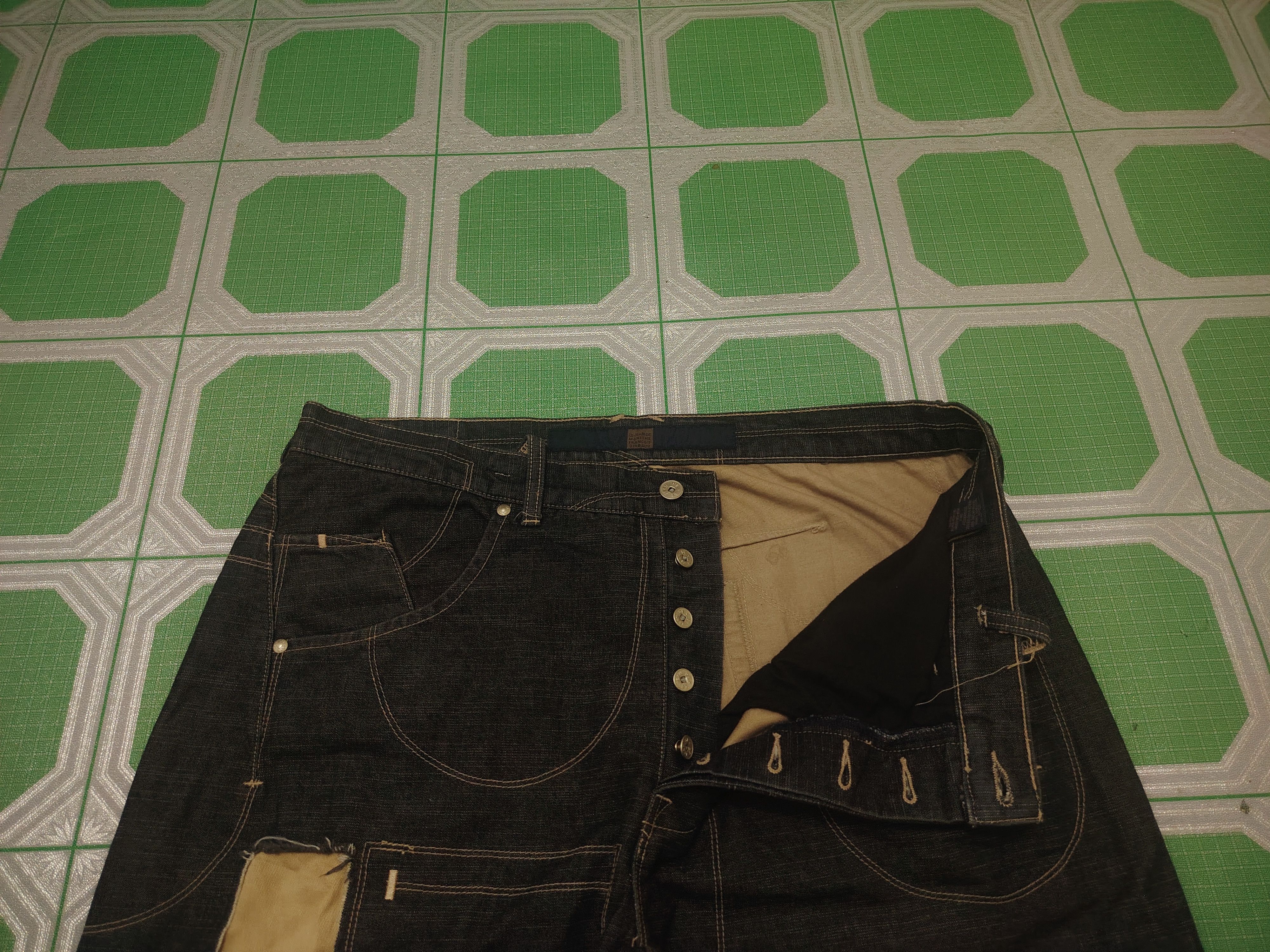 Who Decides War Rare!!! Marithe Francois Girbaud Patchwork Baggy Pants Jeans Size US 38 / EU 54 - 5 Thumbnail