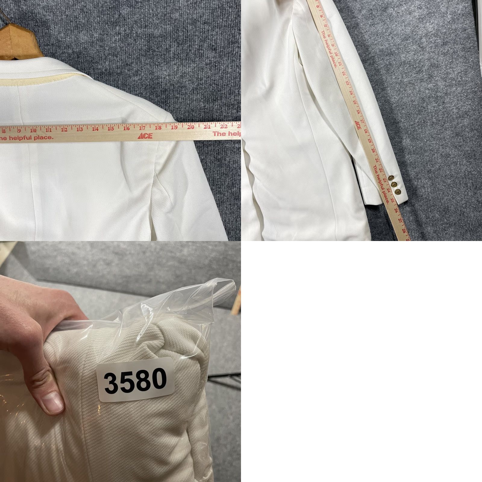 Izod VINTAGE IZOD Blazer Jacket Sport Coat White 60s 70s Size 38 Mens Womens Tennis Golf Preppy Mod GoGo Size 38R - 11 Thumbnail