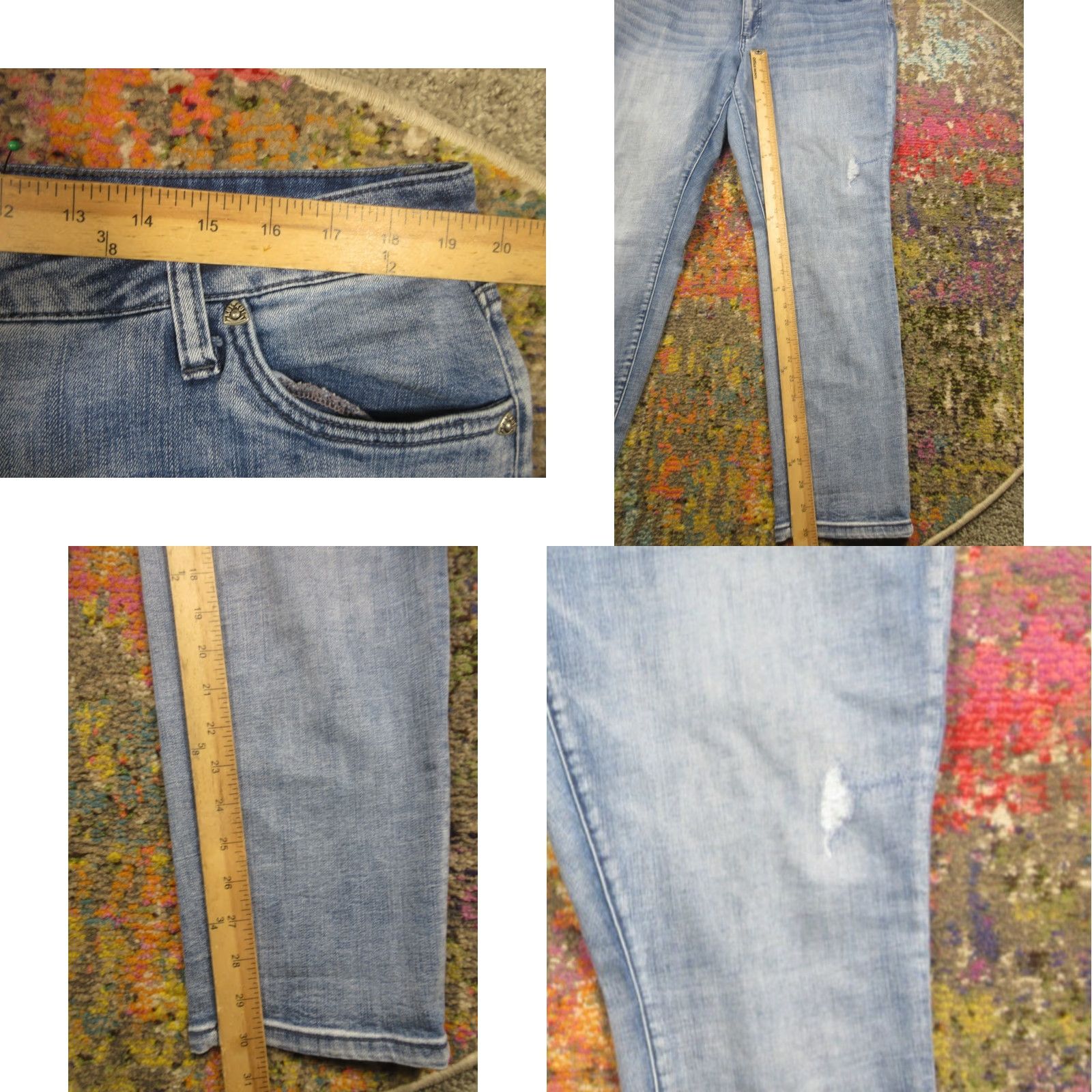 Vintage KUT from the Kloth Katy Boyfriend Jeans 16W Medium Wash Blue 30 Inseam Regular 5-Pocket Denim Women Size 38" / US 16 / IT 52 - 8 Thumbnail