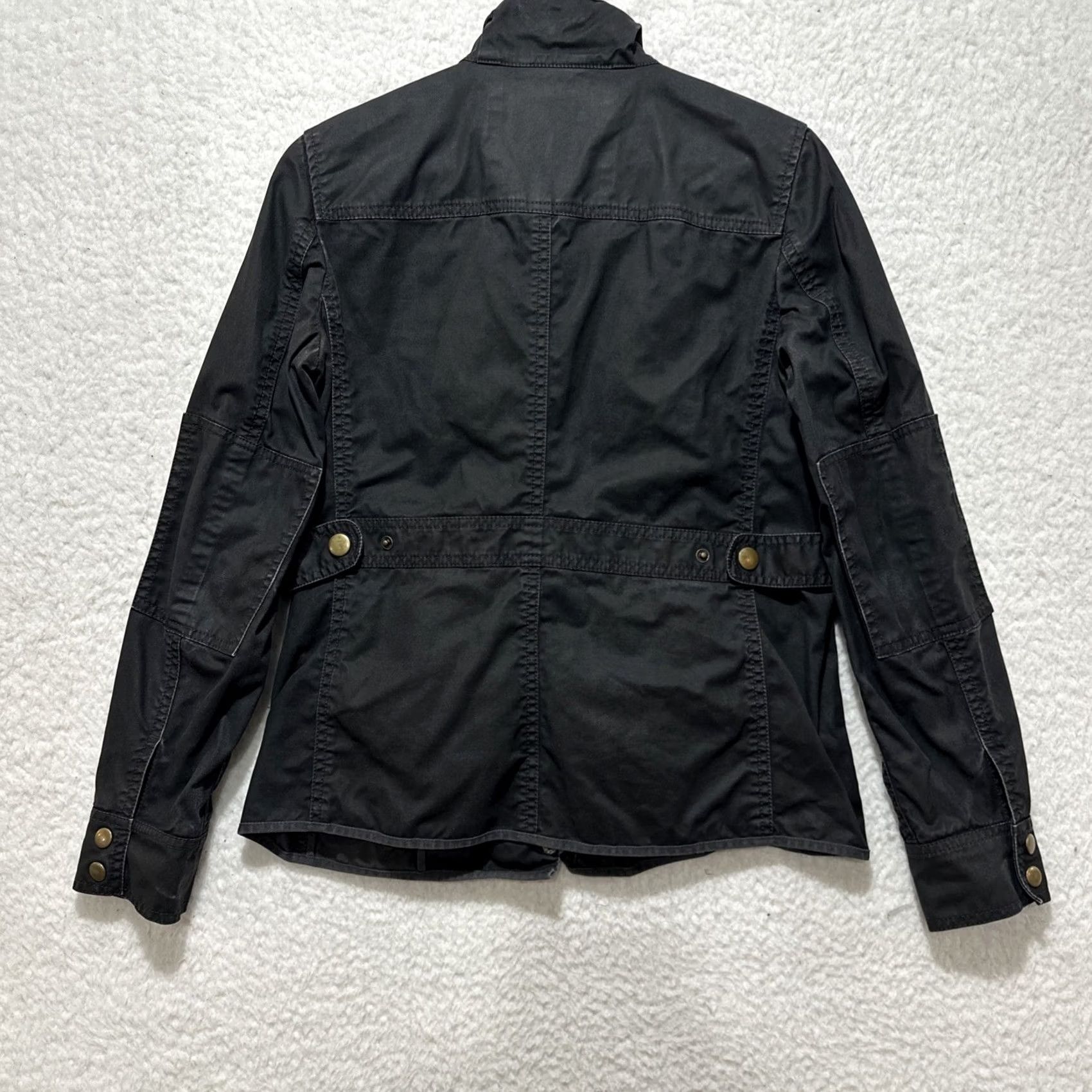 J.Crew J.CREW Jacket Charcoal Black Waxed Relaxed Boyfriend Field Elbow Patches Size S Women Military Jacket Size S / US 4 / IT 40 - 2 Thumbnail