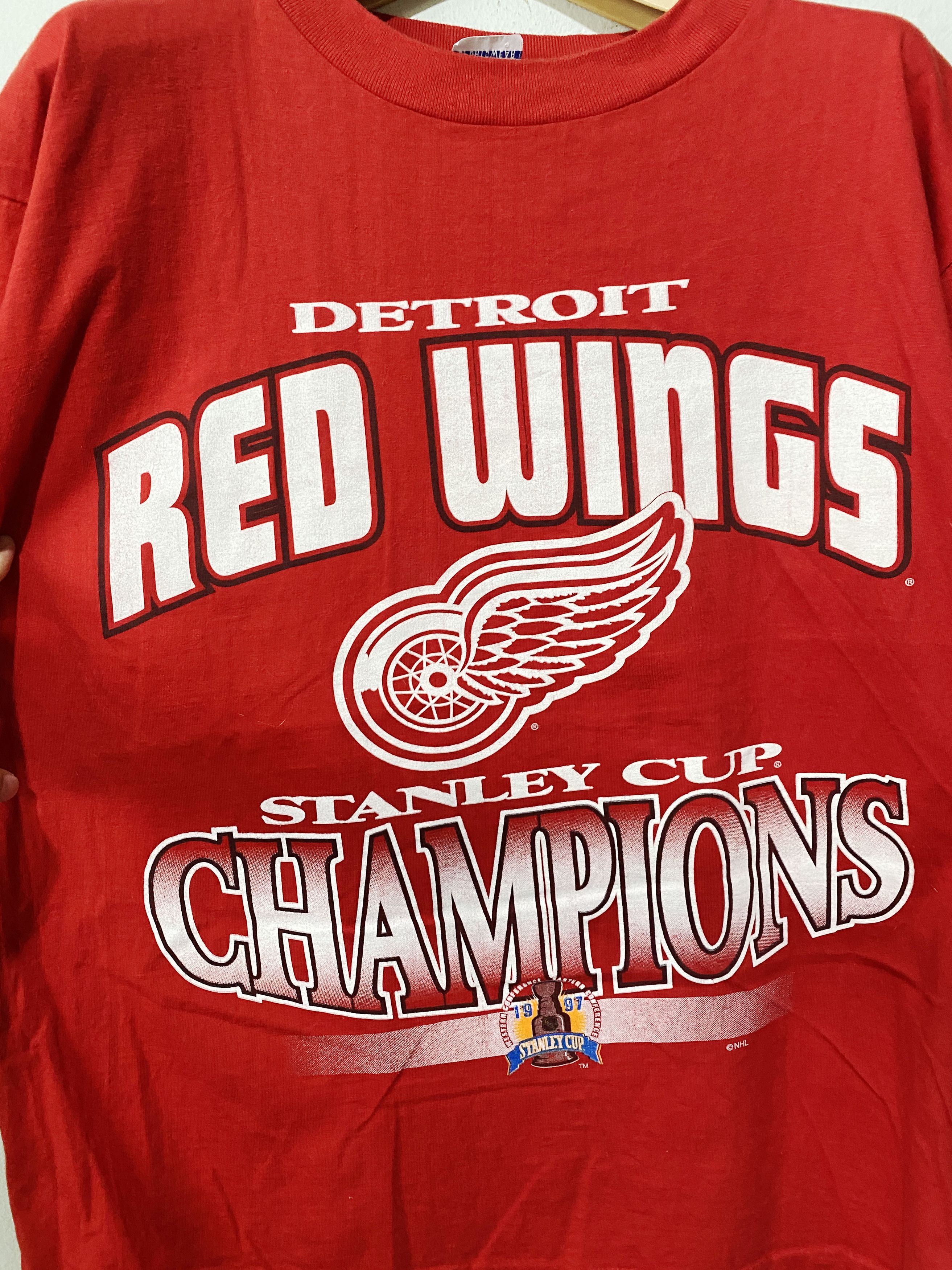 NHL × Vintage Vintage 90s Detroit Red Wings Shirt Size US L / EU 52-54 / 3 - 2 Thumbnail