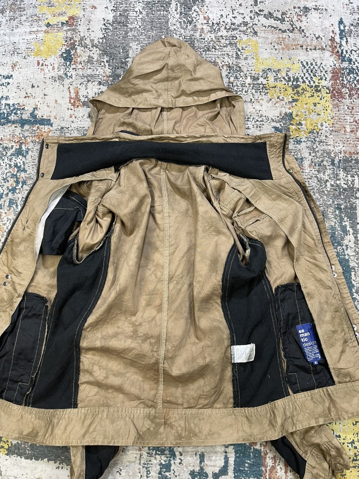 semanticdesign Semantic Design Multipocket Bleached Bono Hooded Jacket Size S / US 4 / IT 40 - 8 Thumbnail