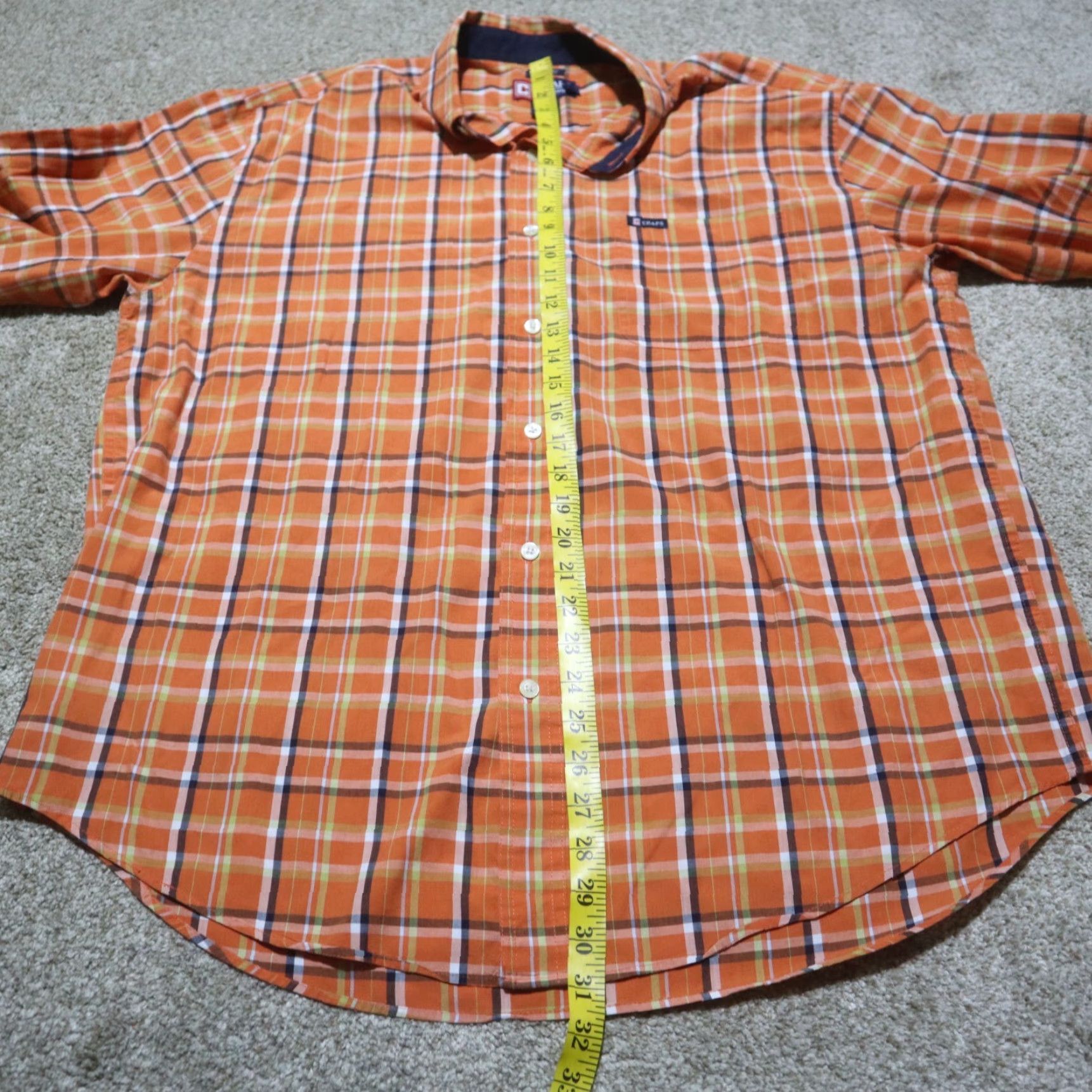 Chaps Chaps Orange Long Sleeve Button-Up Shirt XL Casual Outdoor 80s 90s Mens Size US XL / EU 56 / 4 - 6 Thumbnail
