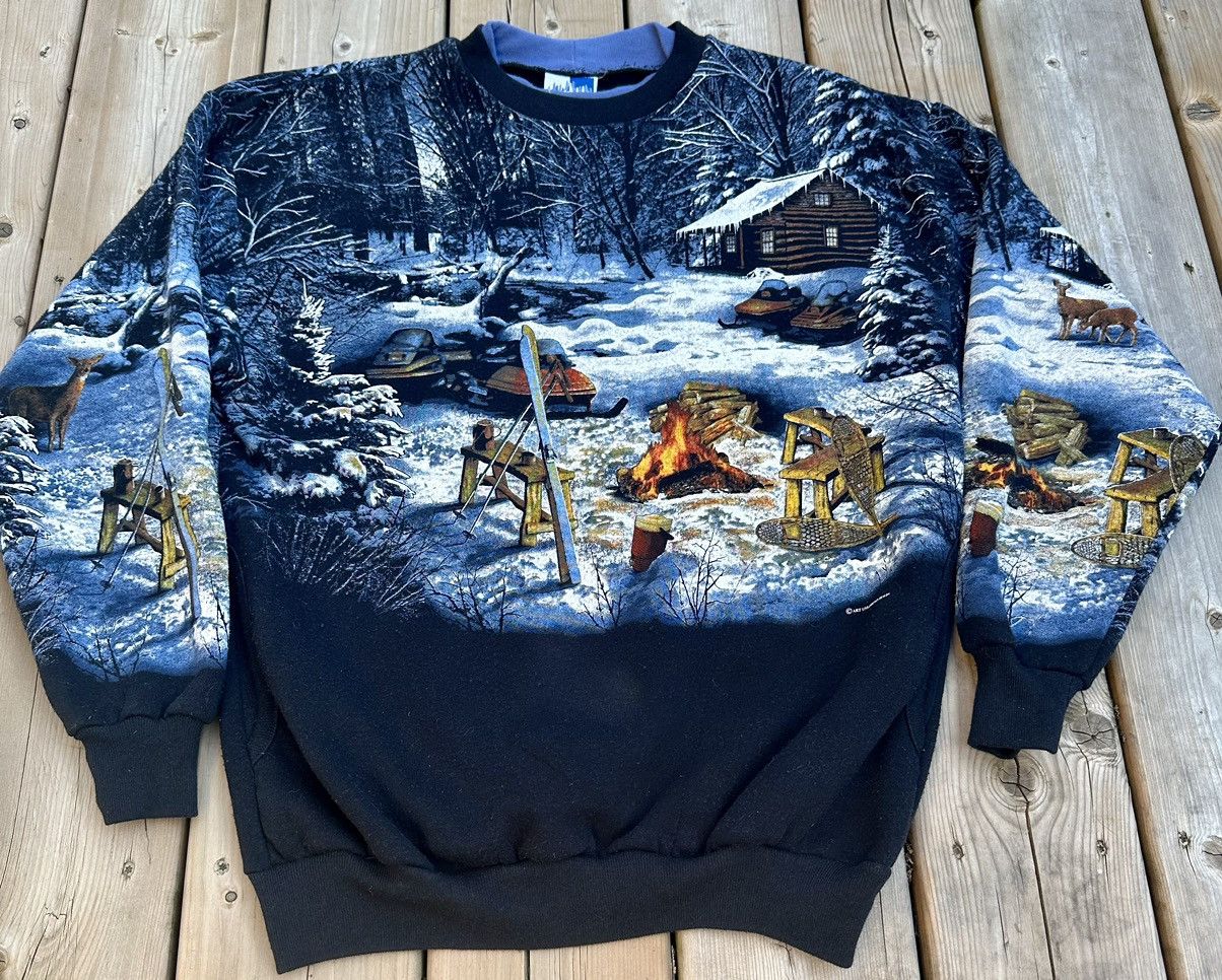 Vintage art unlimited AOP hotsell bayside sweatshirt