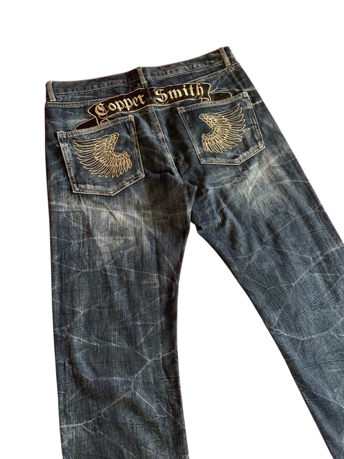 If Six Was Nine Copper Smith Embroidered Wings Faded Clawmark Vintage Size US 37 - 22 Thumbnail