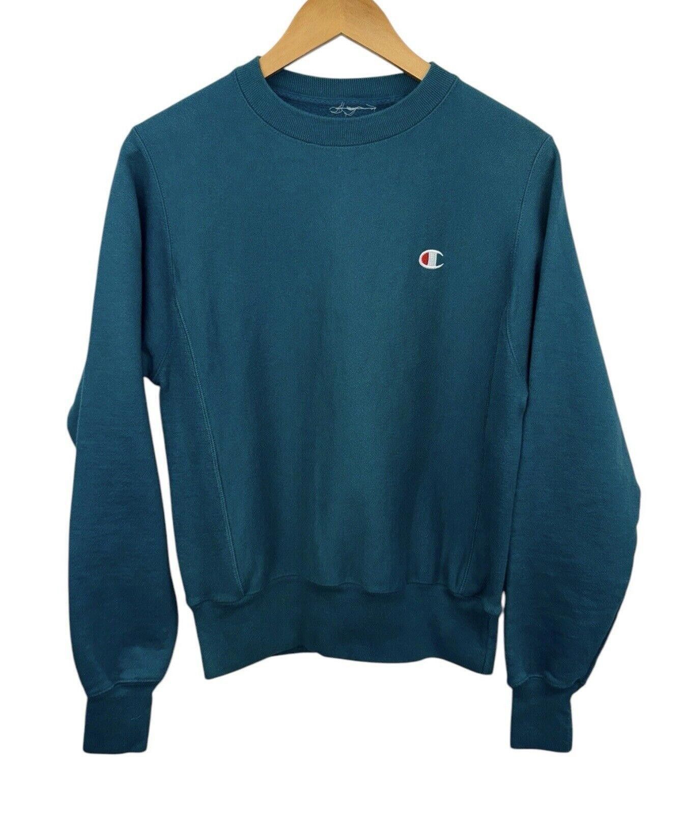 Champion Vintage Champion Reverse Weave 90s Teal Turquoise Crewneck L Size US 34 / EU 50 - 1 Thumbnail